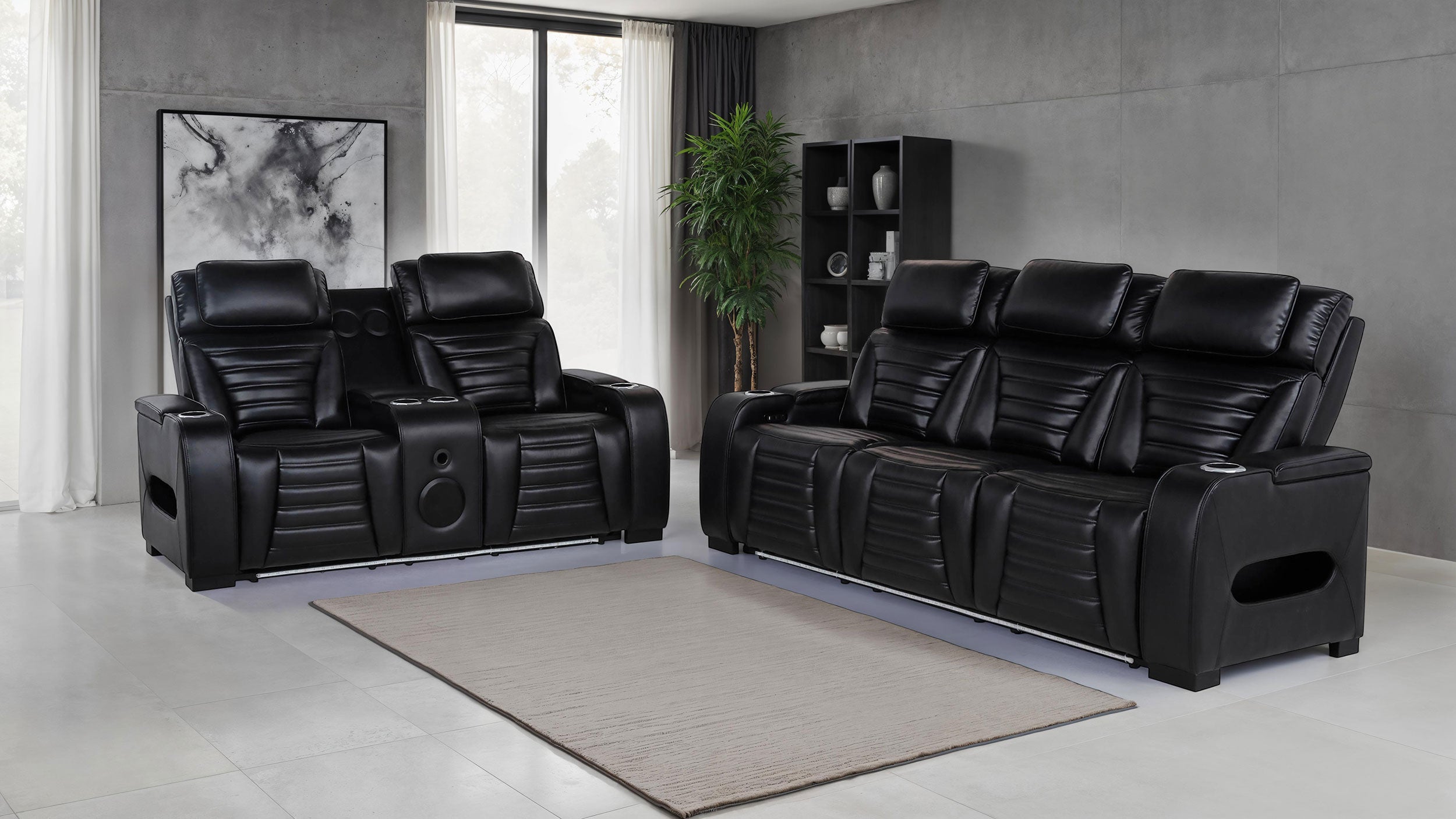 Zuma Dual Power Reclining Sofa Set