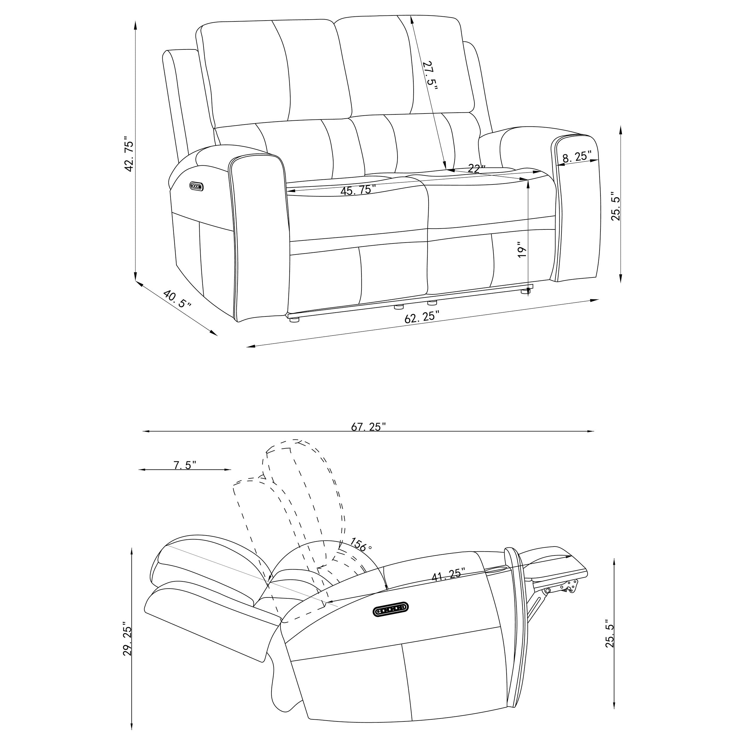 Brickston Triple Power Reclining Sofa Set