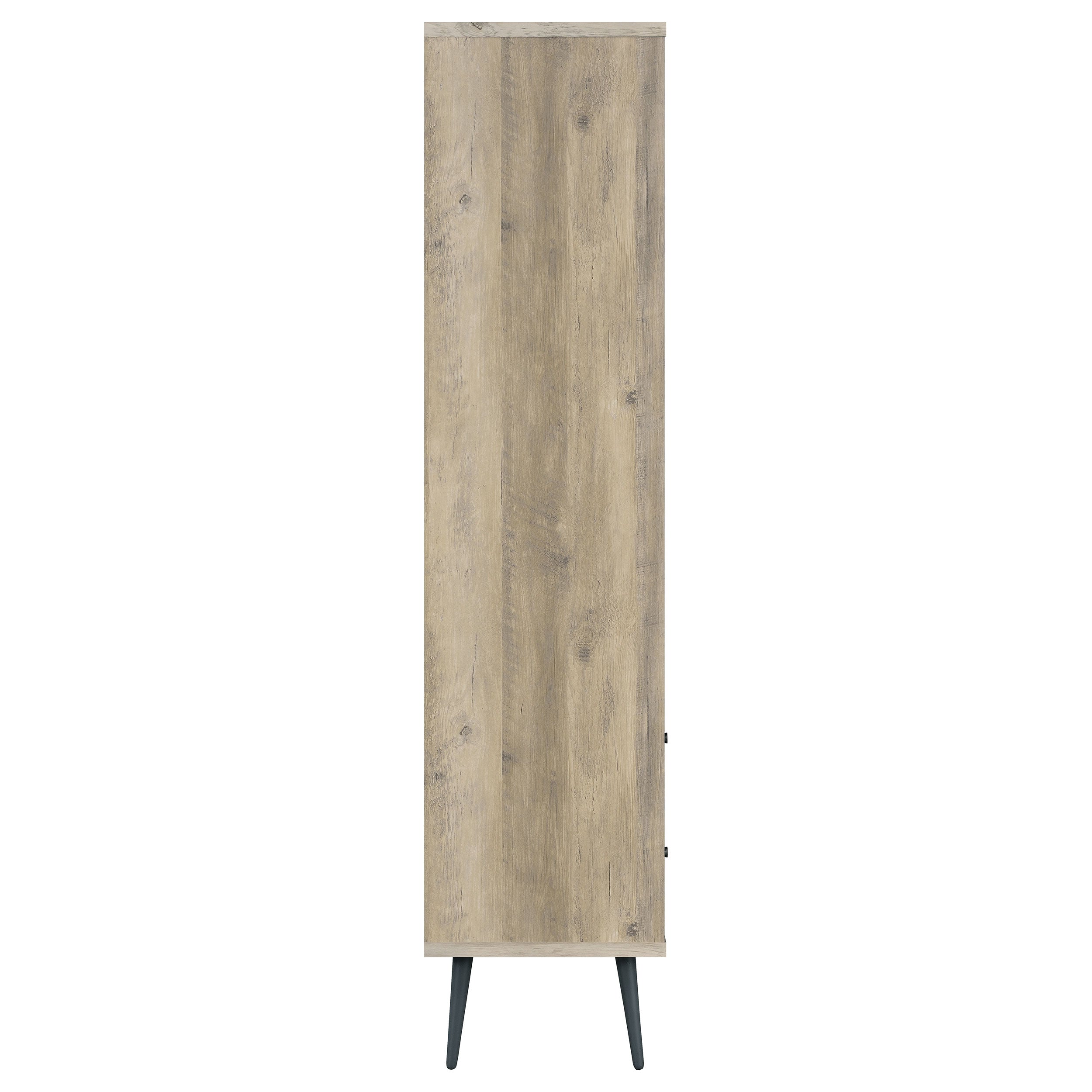 Maeve 3-shelf Engineered Wood Bookcase with Drawers Antique Pine and Grey