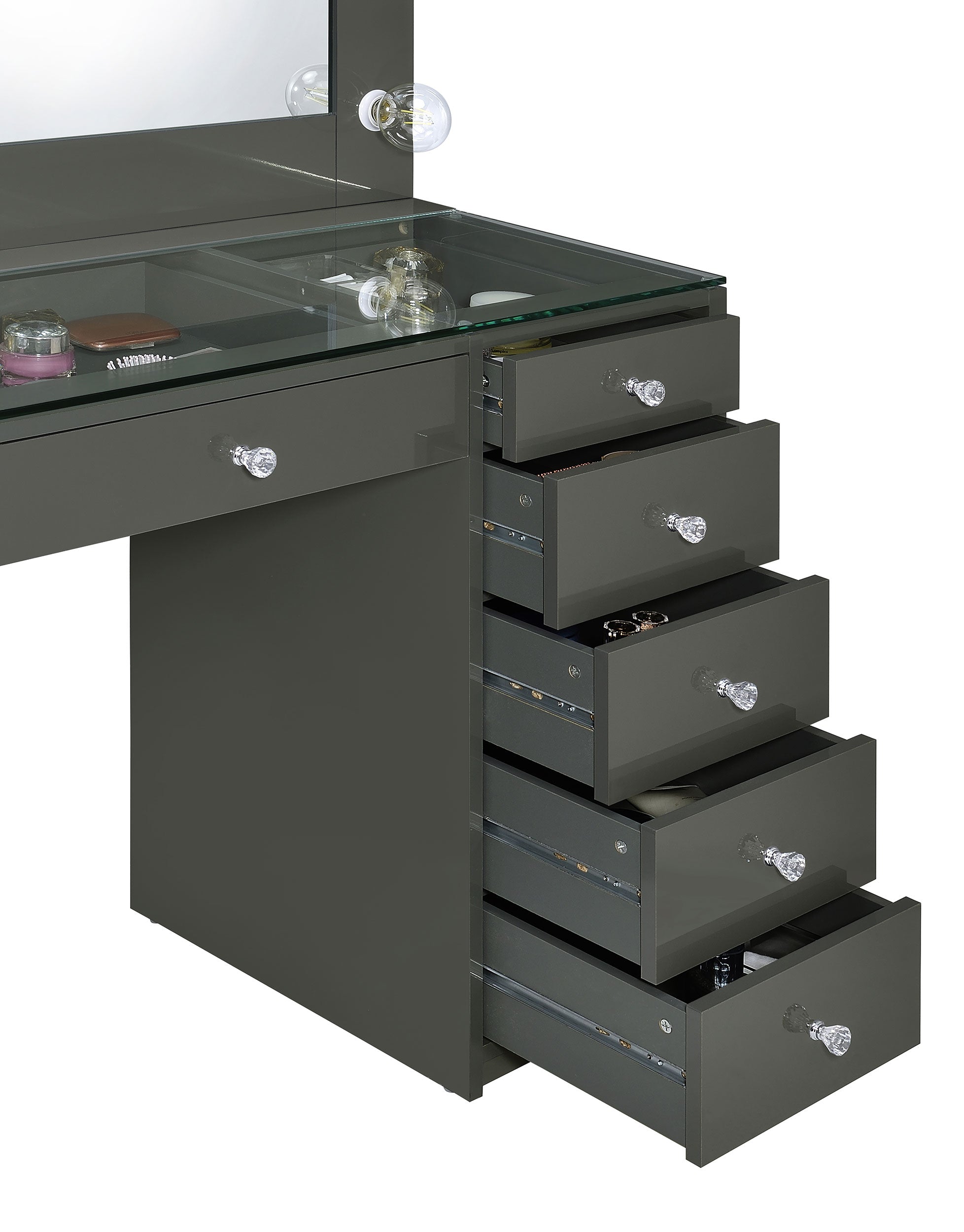 Acena Makeup Vanity Table with LED Mirror