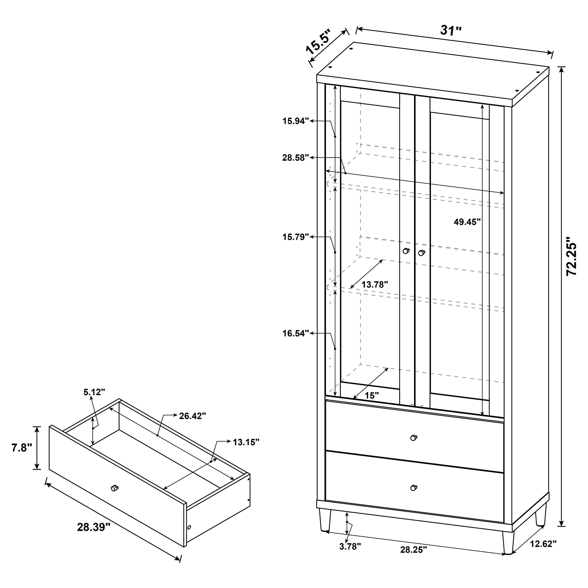 Wadeline Tall Accent Cabinet