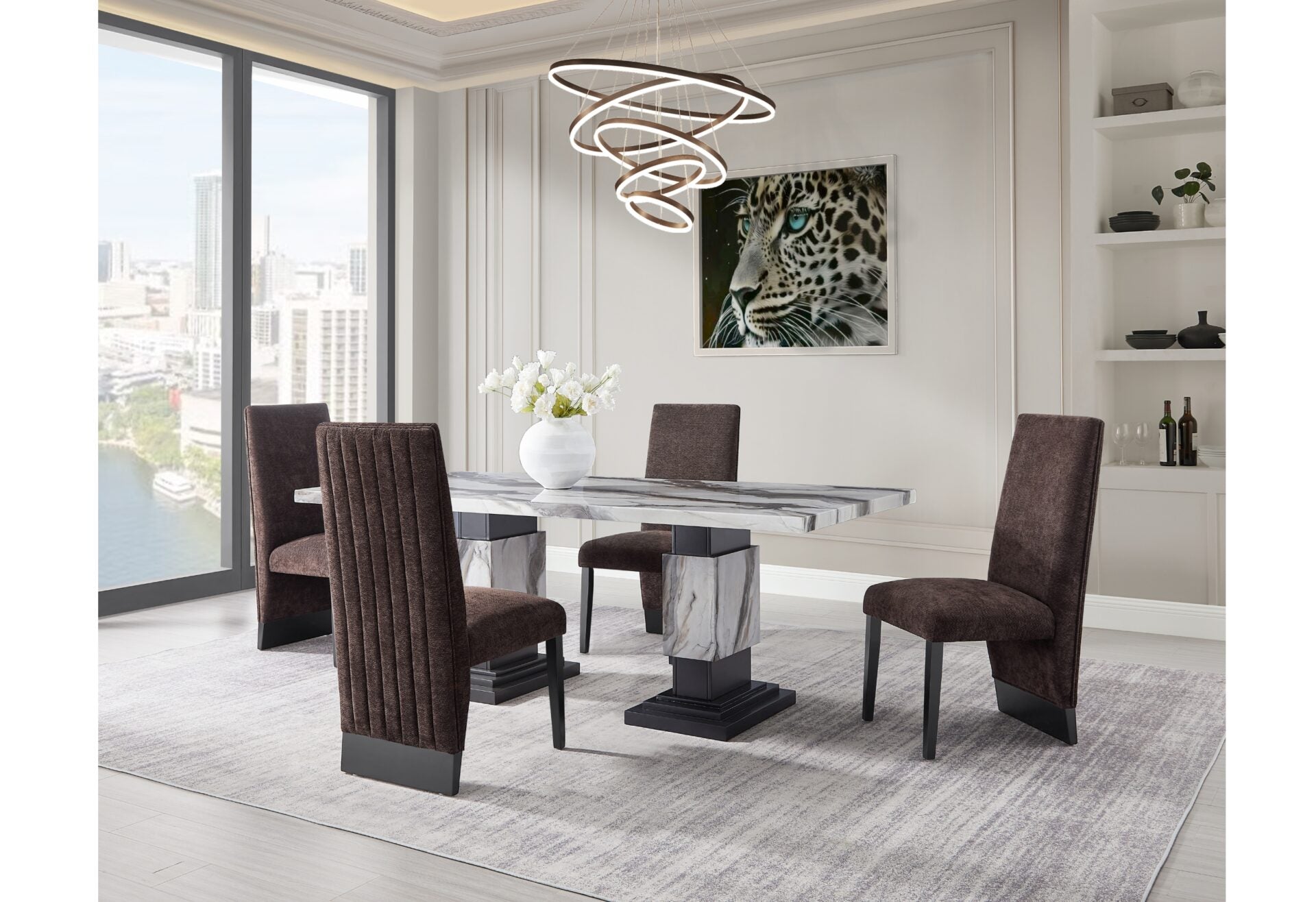 D12 Dining Table And 4 Dining Chairs