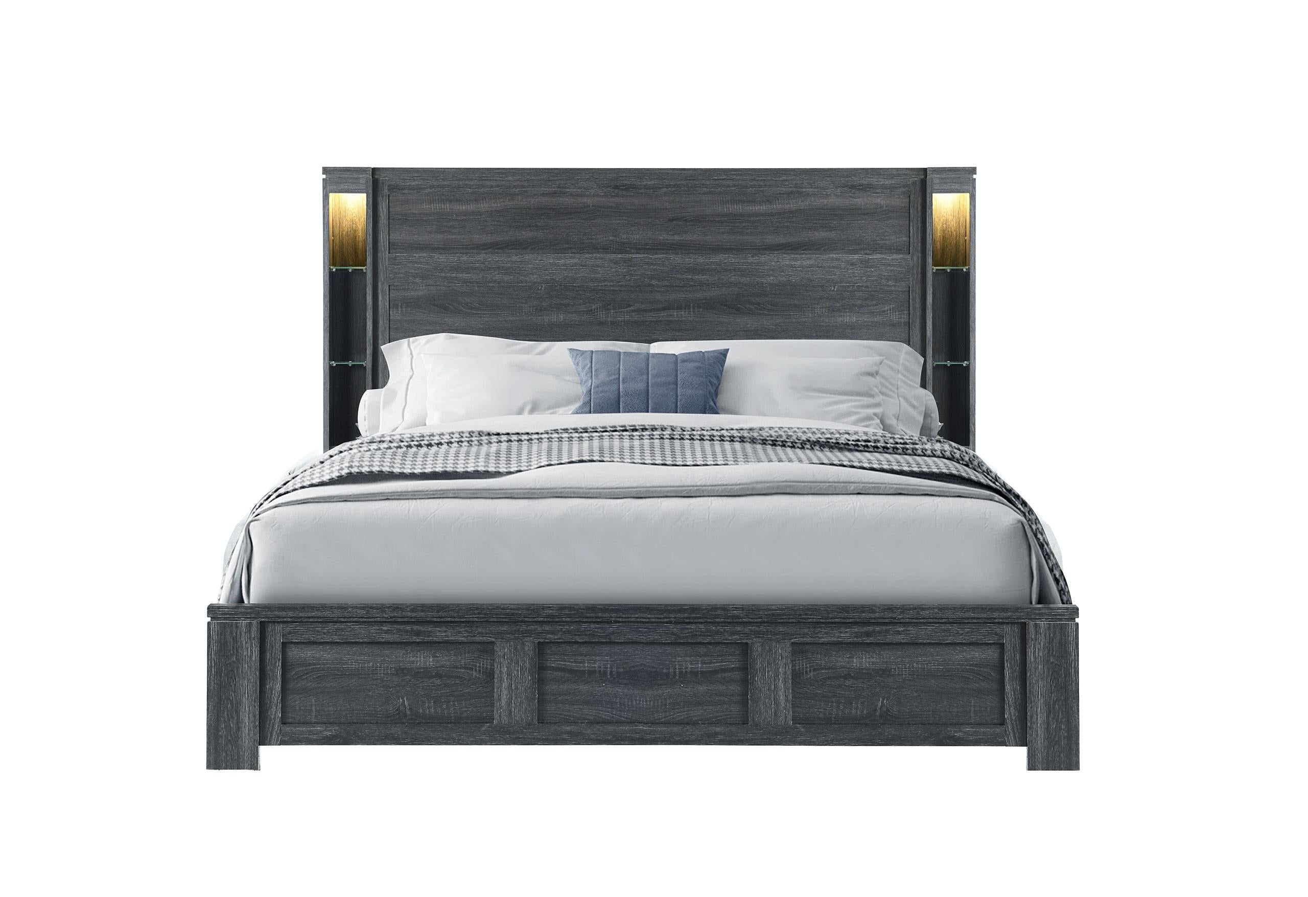 CYPRESS DARK GREY KING BED