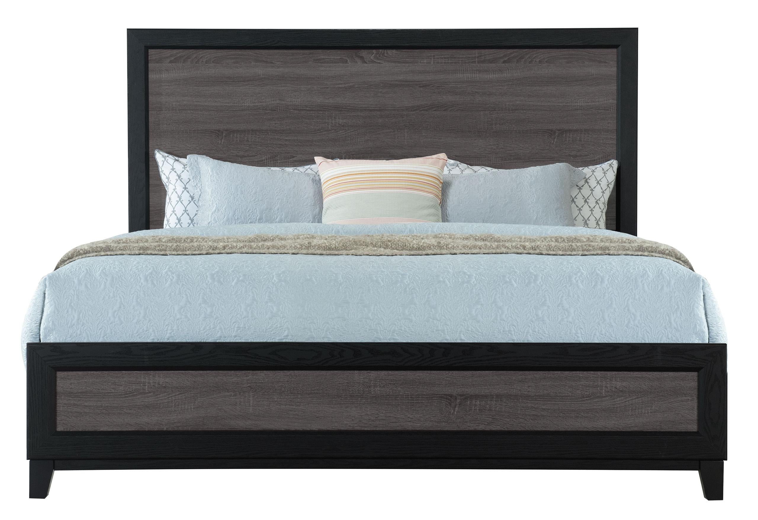 LISBON GREY AND BLACK KING BED