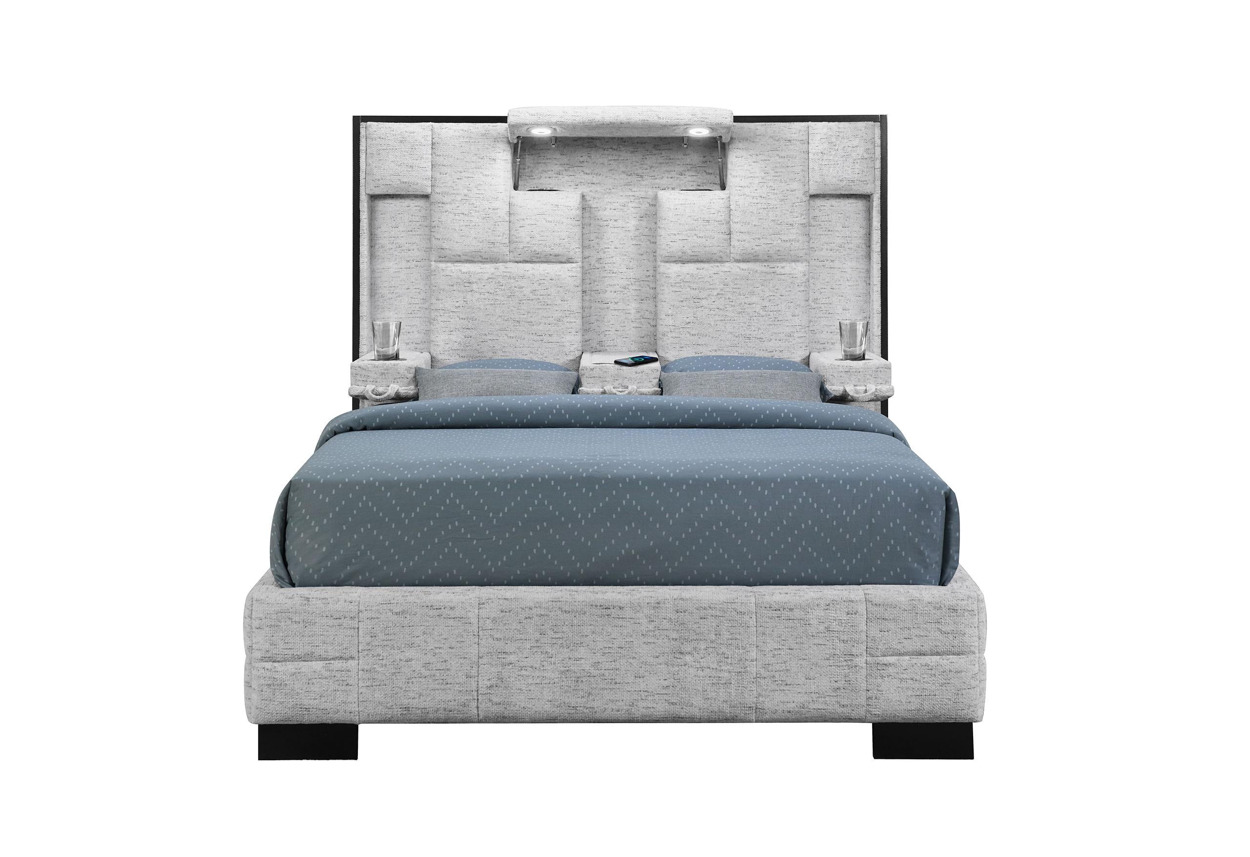 OSCAR GREY QUEEN BED