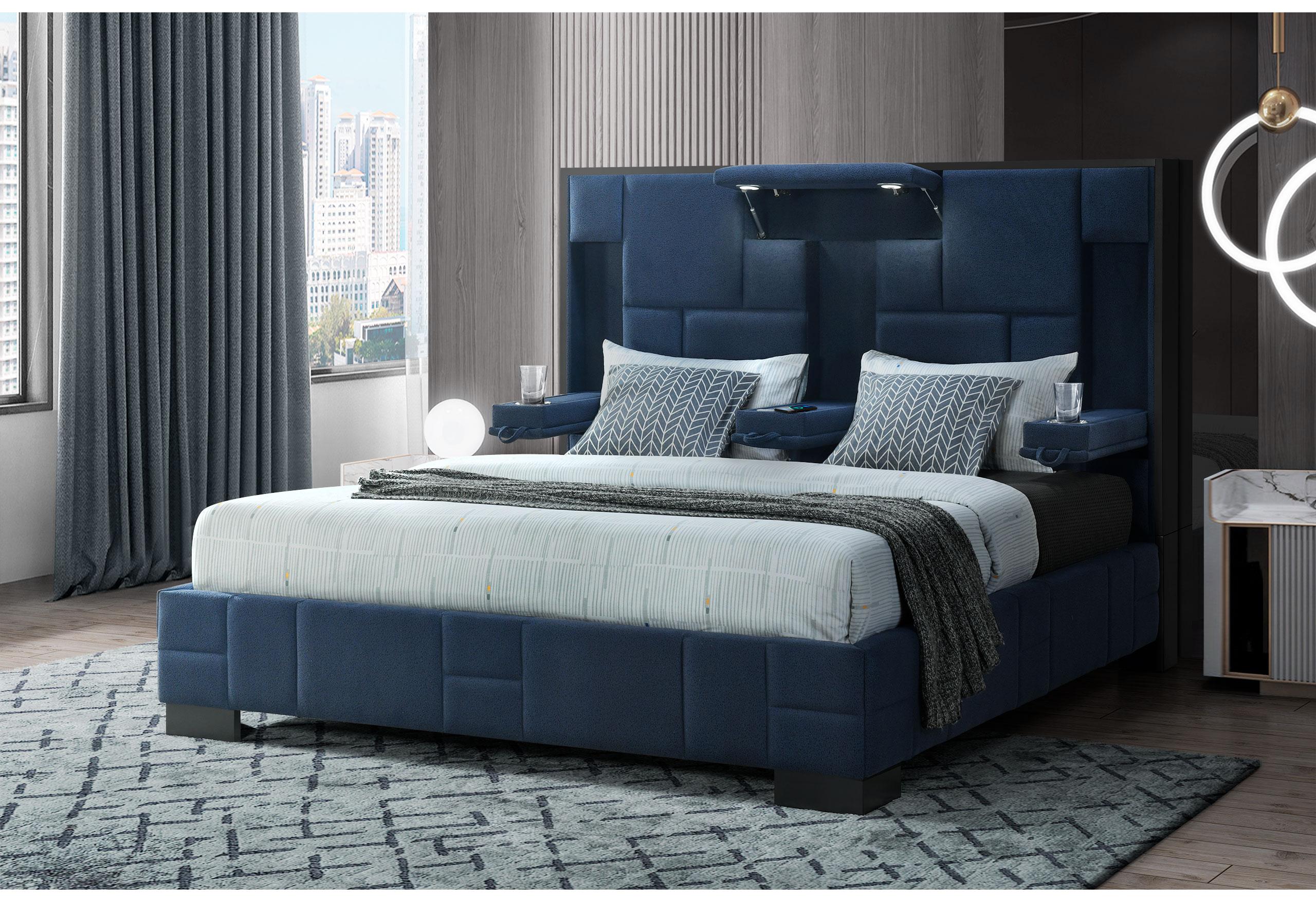OSCAR NAVY BLUE KING BED