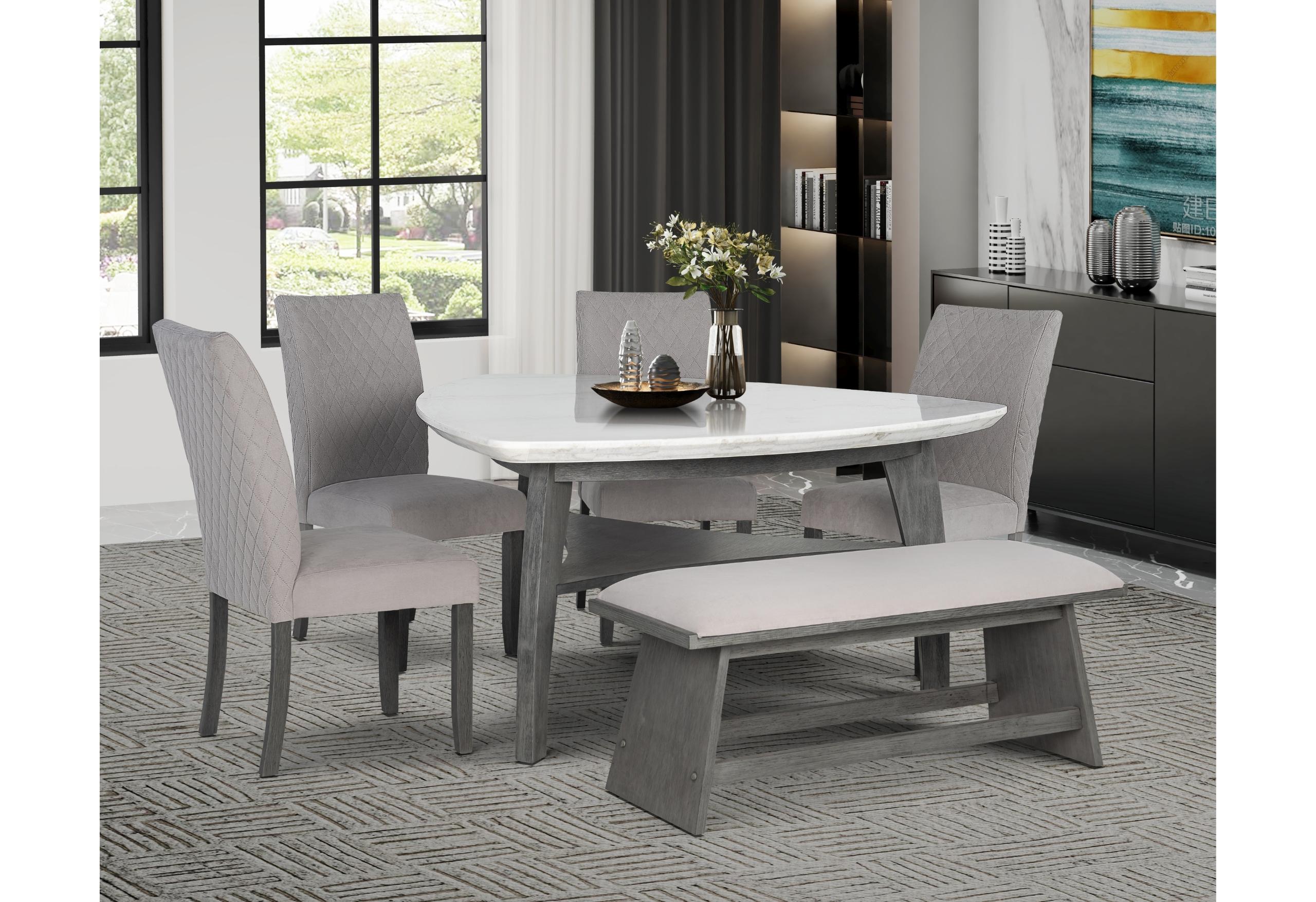 D8192 TRIANGLE DINING TABLE AND 4 DINING CHAIRS
