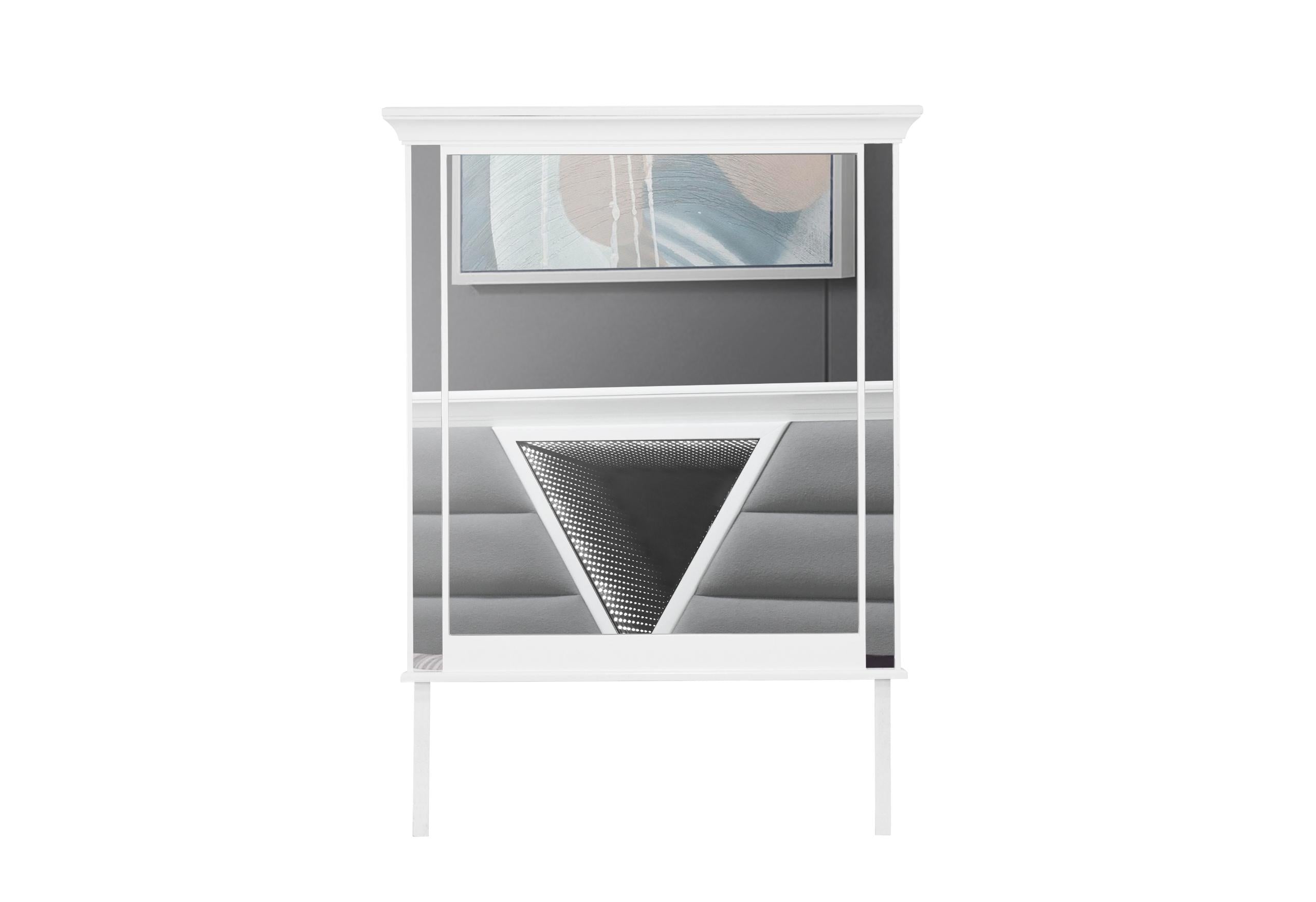 MARCO METALLIC WHITE MIRROR
