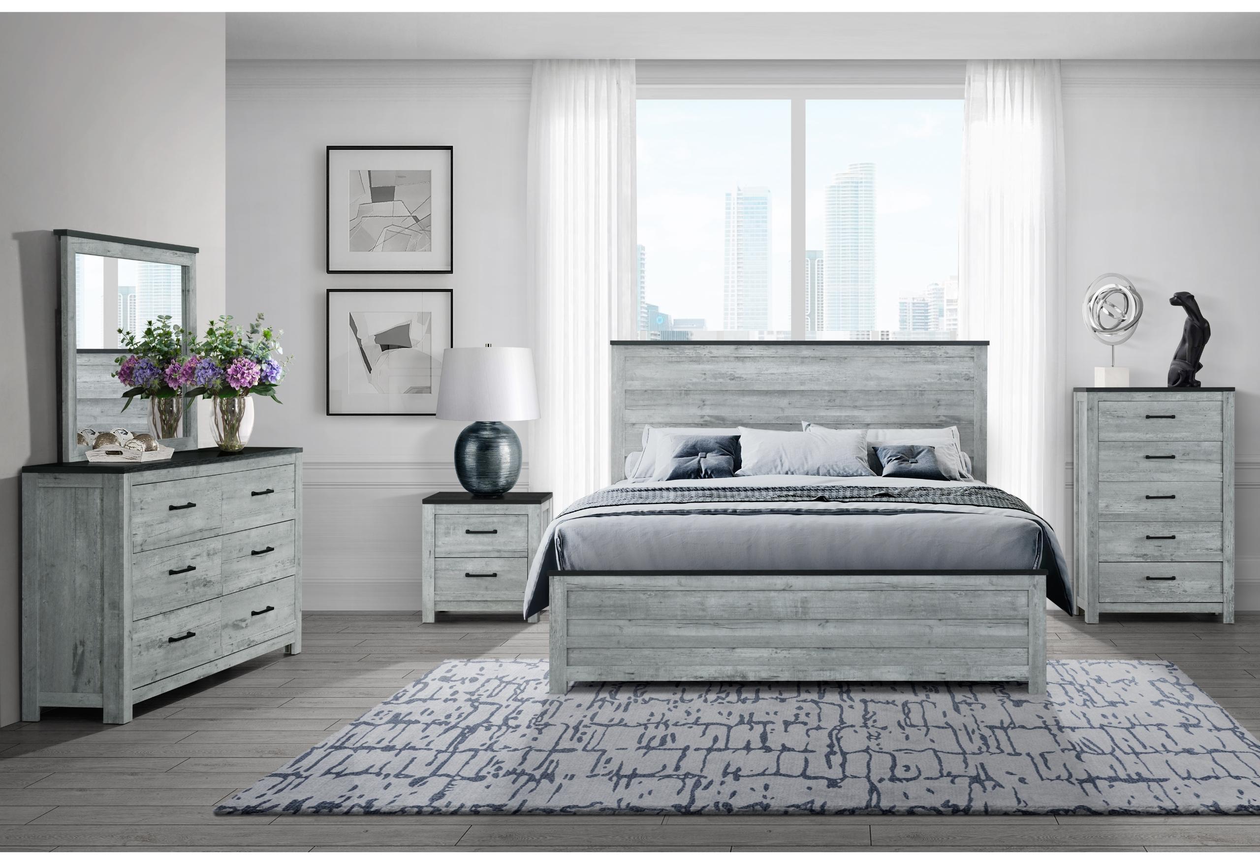 OZARK GREY WASH FULL BED