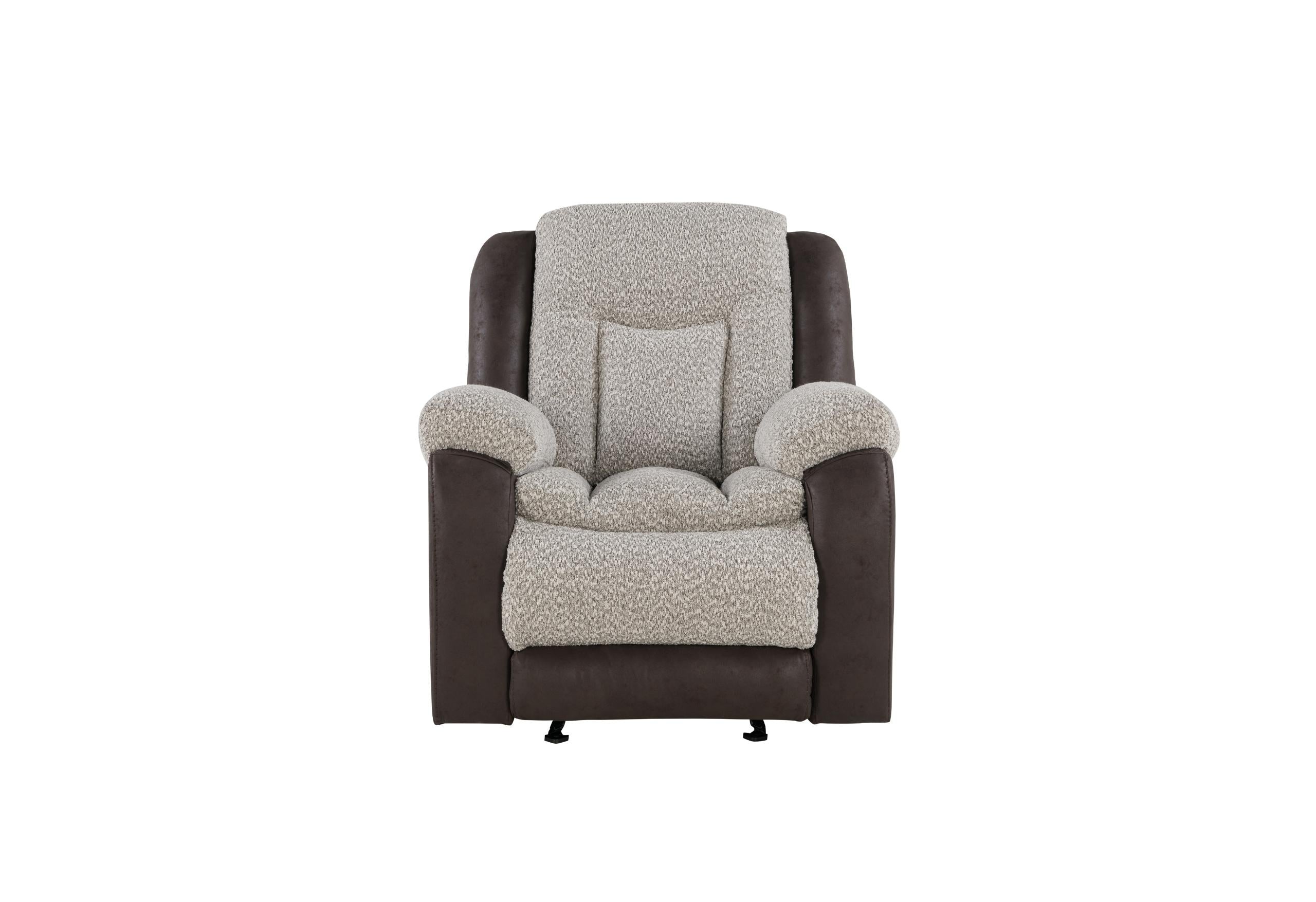 U4377 GREY/BROWN GLIDER RECLINER
