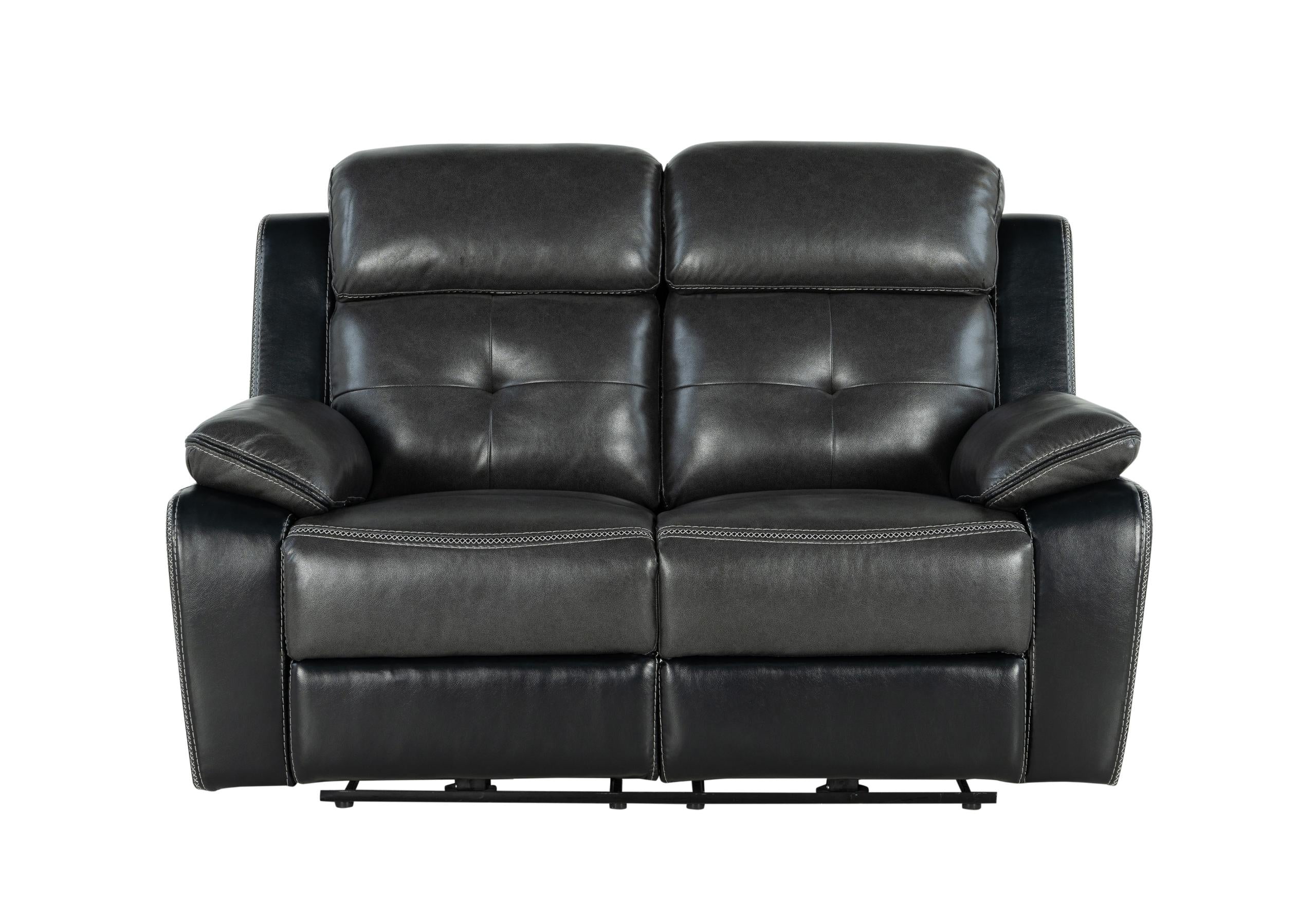 U5050 BLANCHE CHARCOAL/BLACK POWER RECLINING LOVESEAT