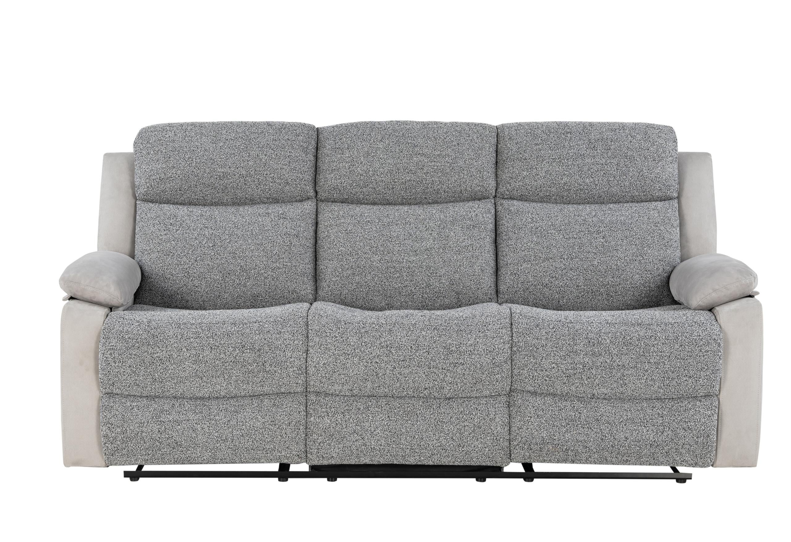 U6027 GREY/LT GREY RECLINING SOFA