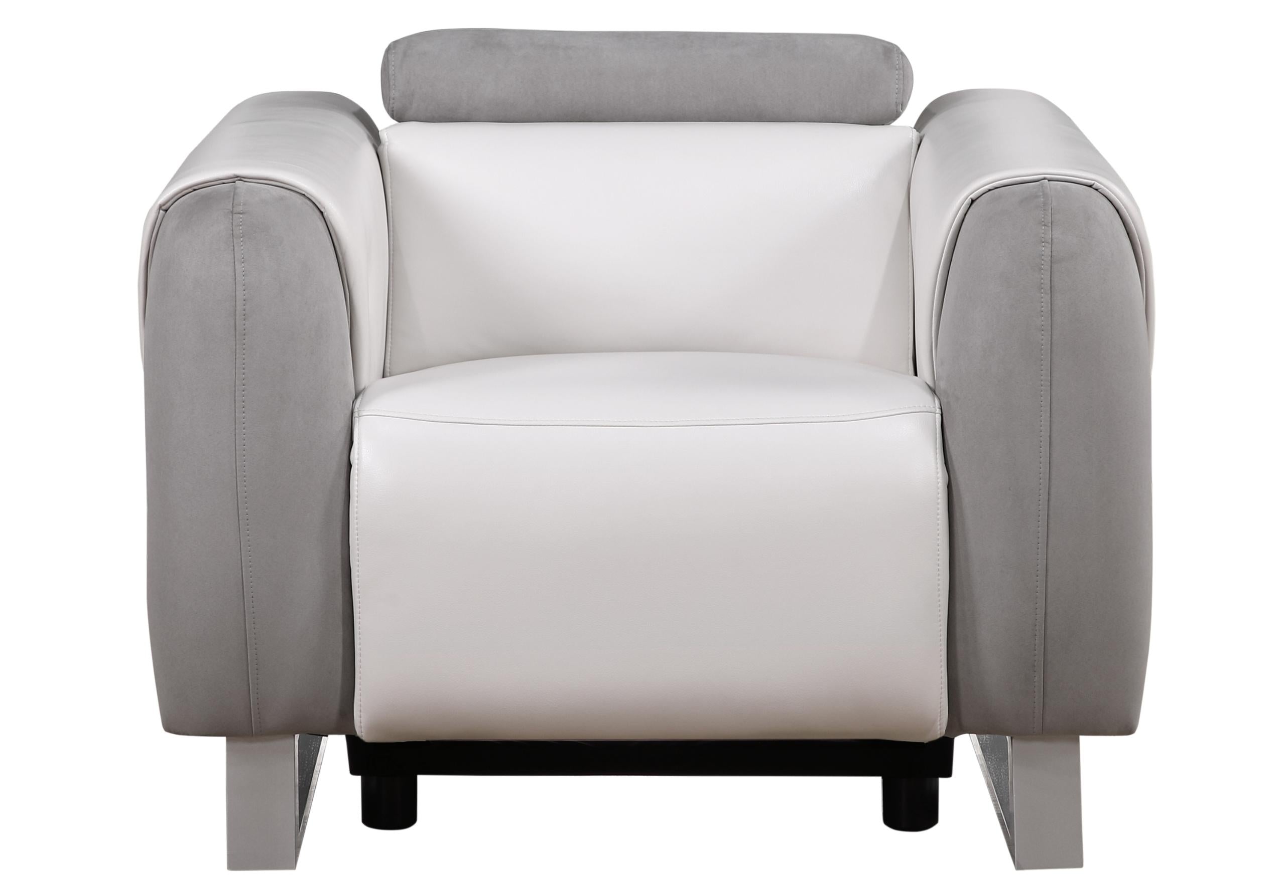 U8520 BLANCHE WHITE/GREY F06 POWER RECLINER