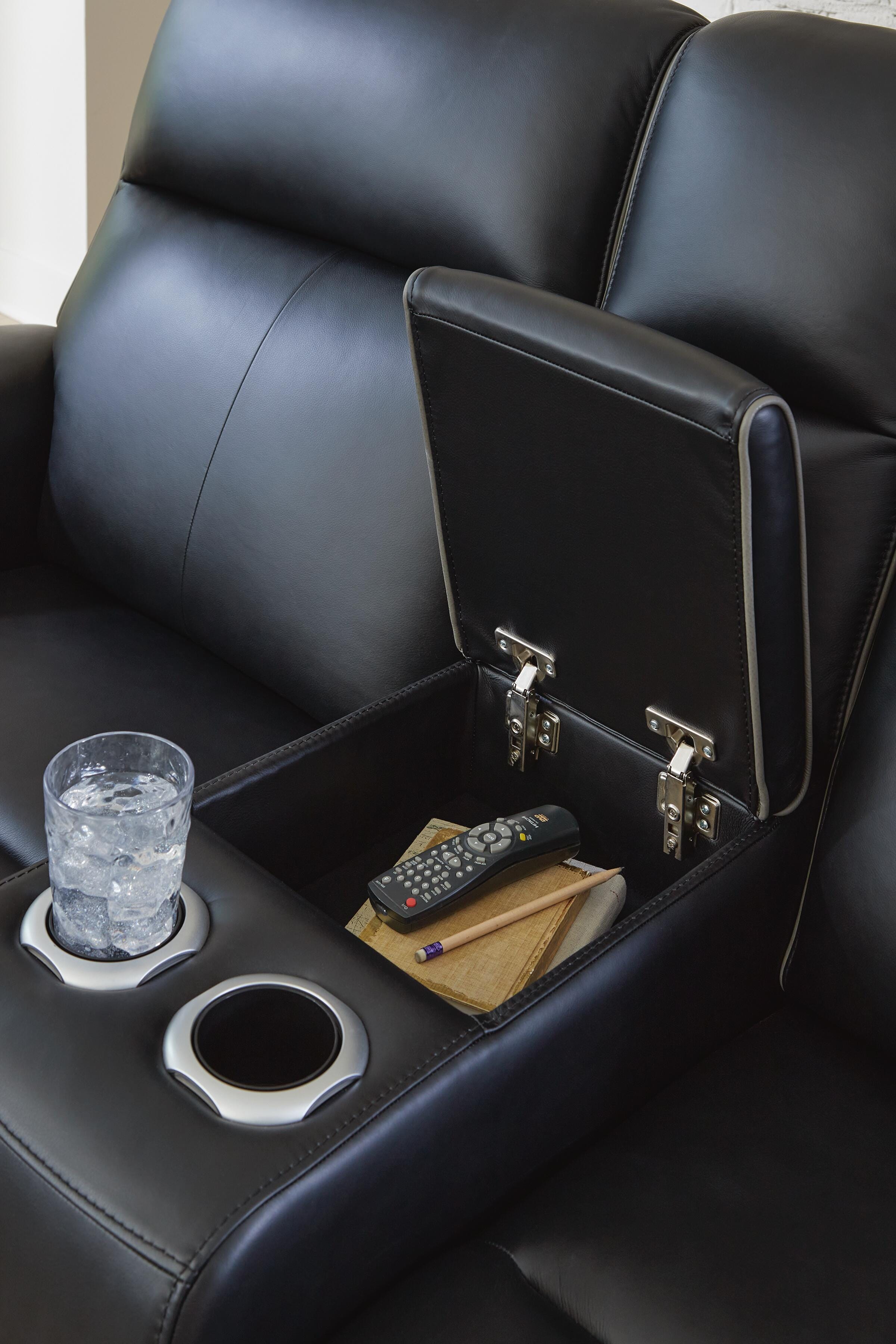5Z-Comfort Power Reclining Loveseat with Console