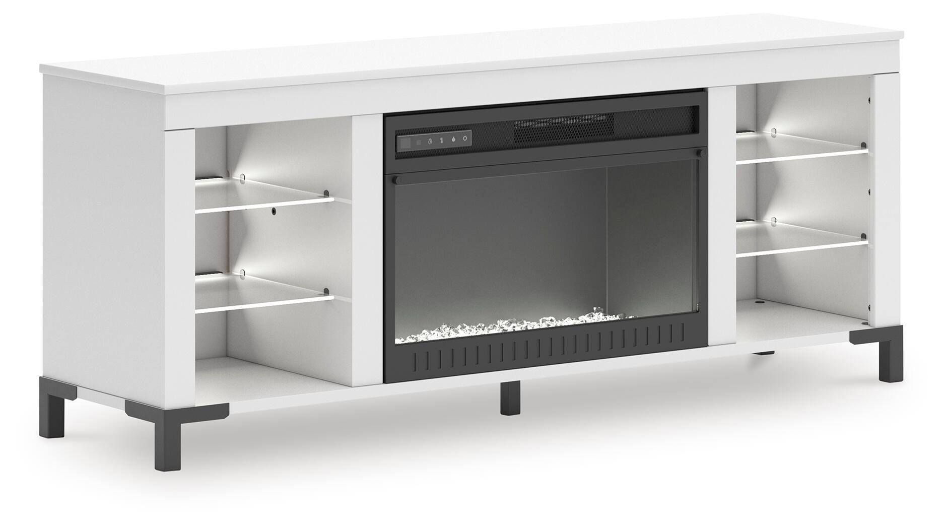 Brollevi 60" TV Stand with Electric Fireplace
