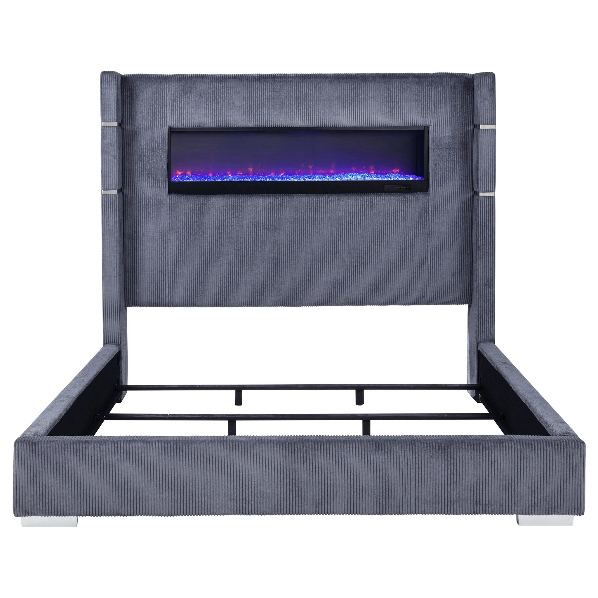 Tisdall Wingback Bed with Flame Visualizer