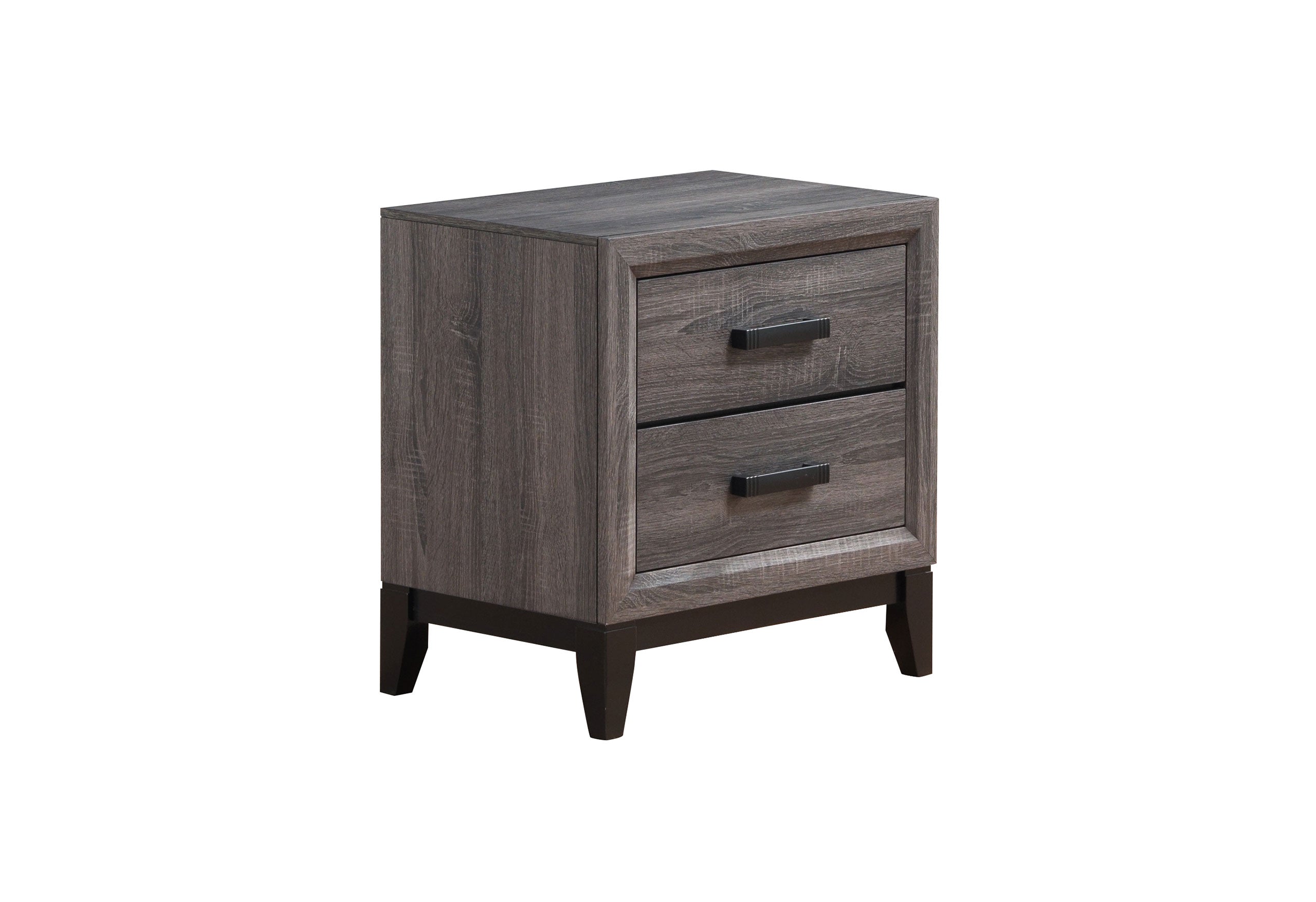 KATE FOIL GREY FULL BED, DRESSER, MIRROR AND NIGHTSTAND