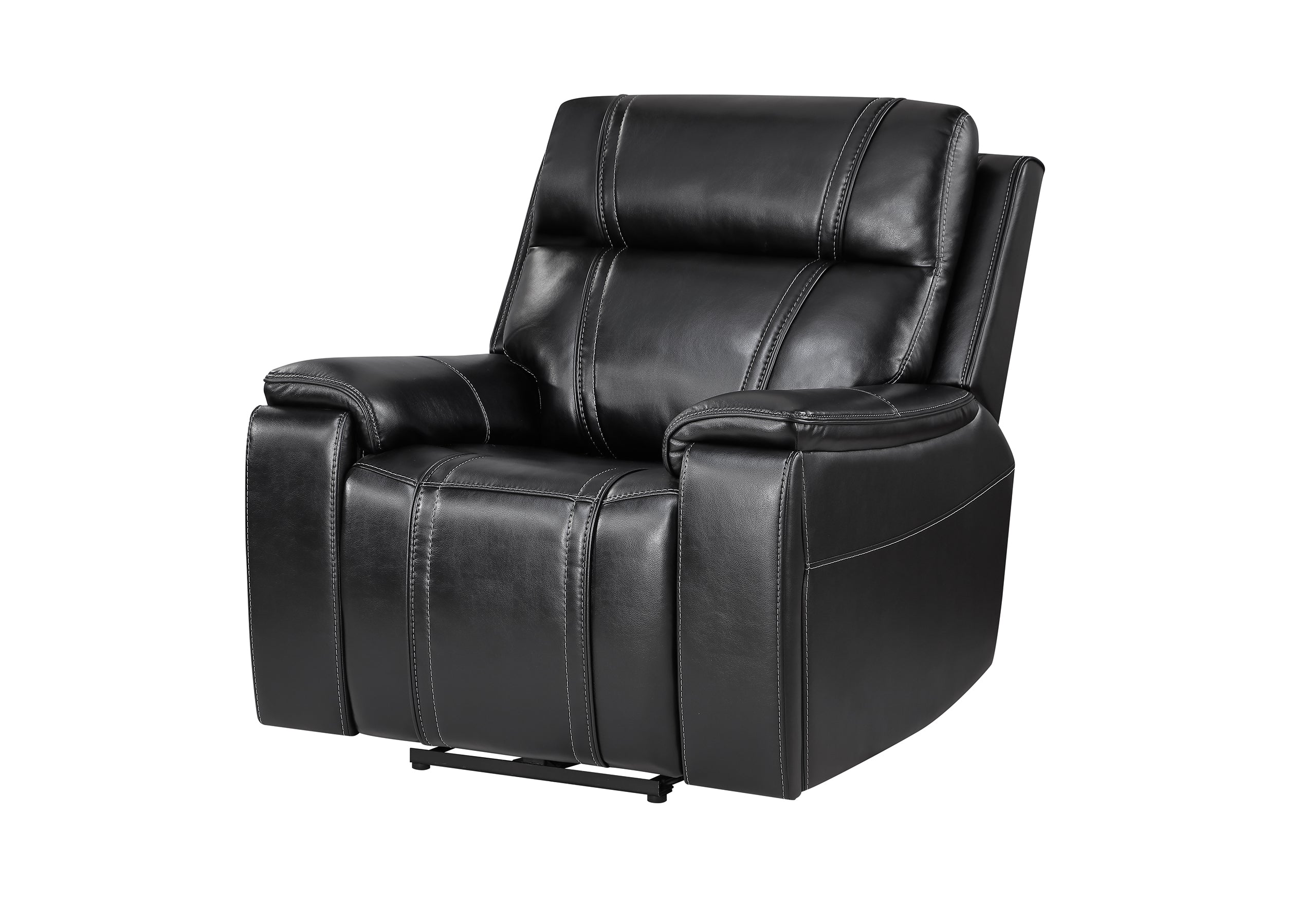 U8880 BLACK LEATHER POWER RECLINER