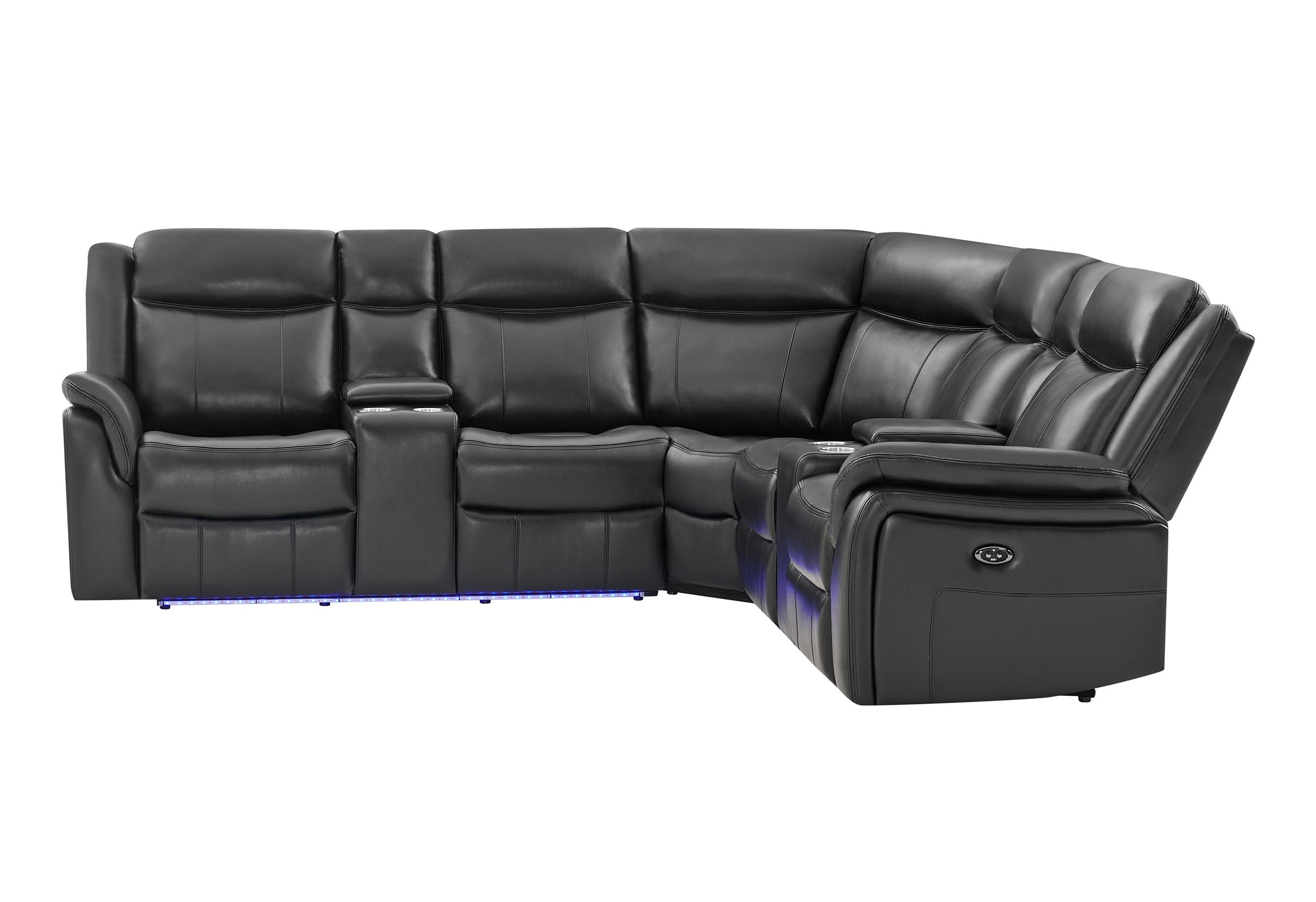 UM02 BLACK SECTIONAL