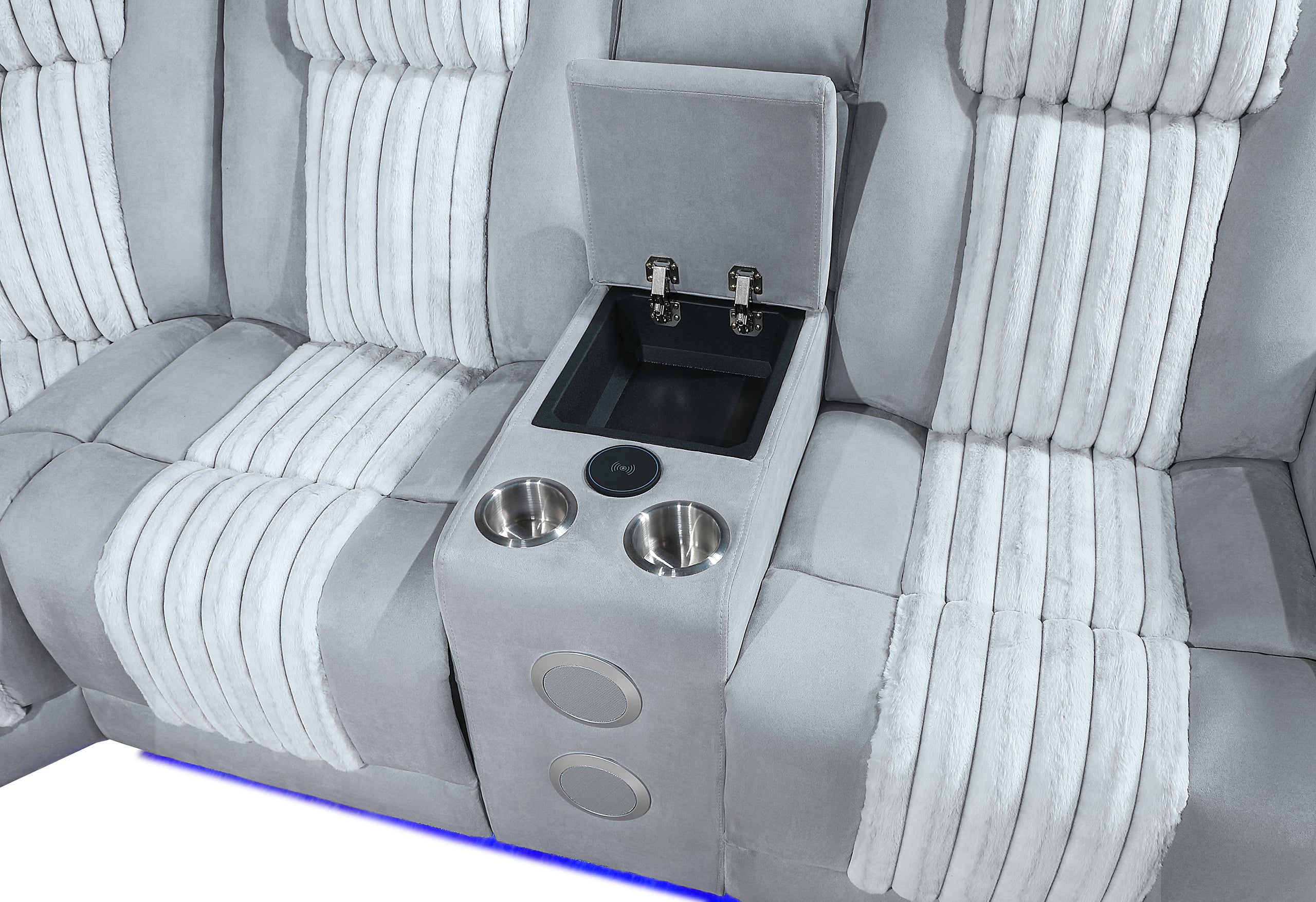 U8000 GREY P2 SECTIONAL WITH LED