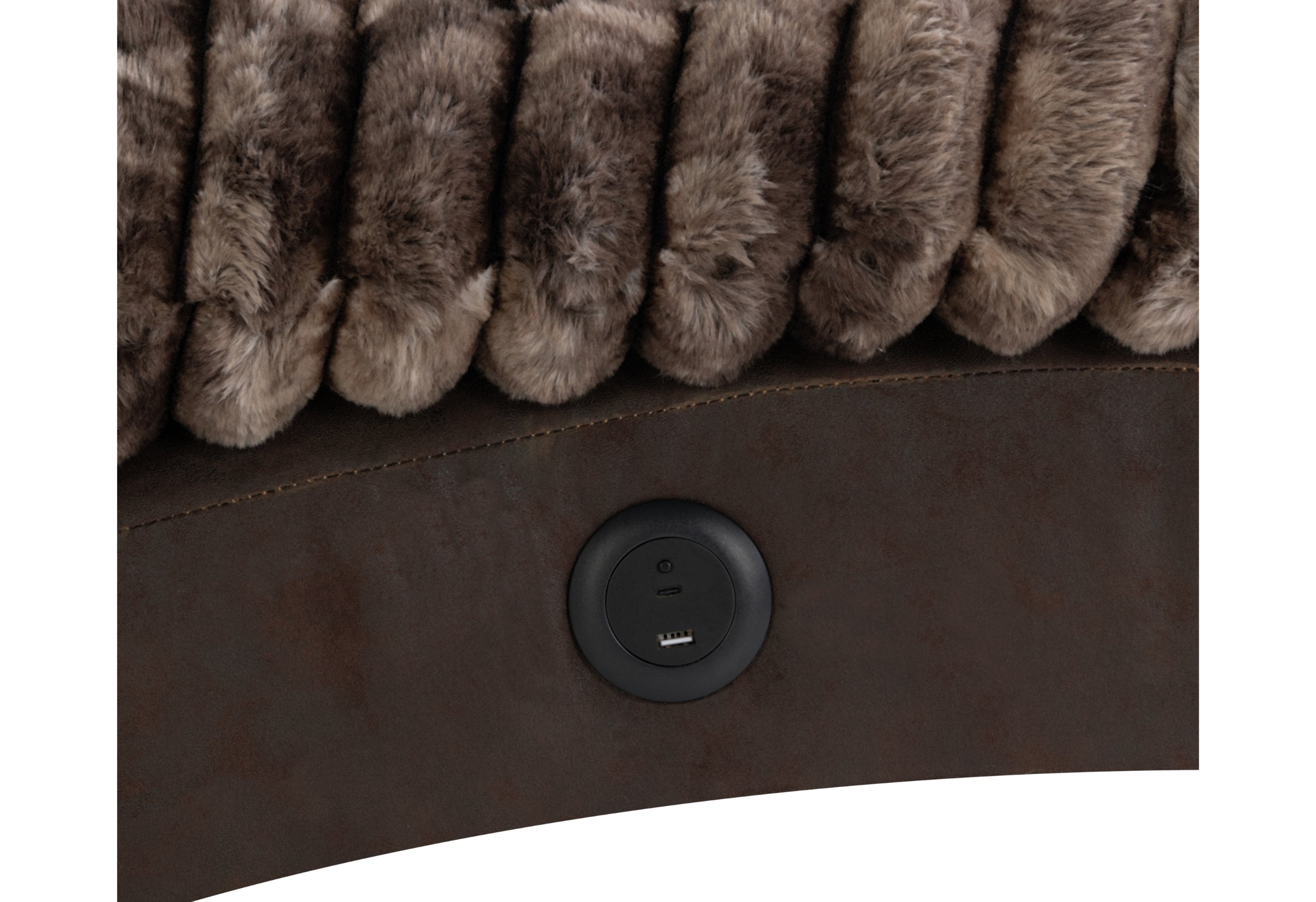 Dominic Mink-Java Chaise With Usb