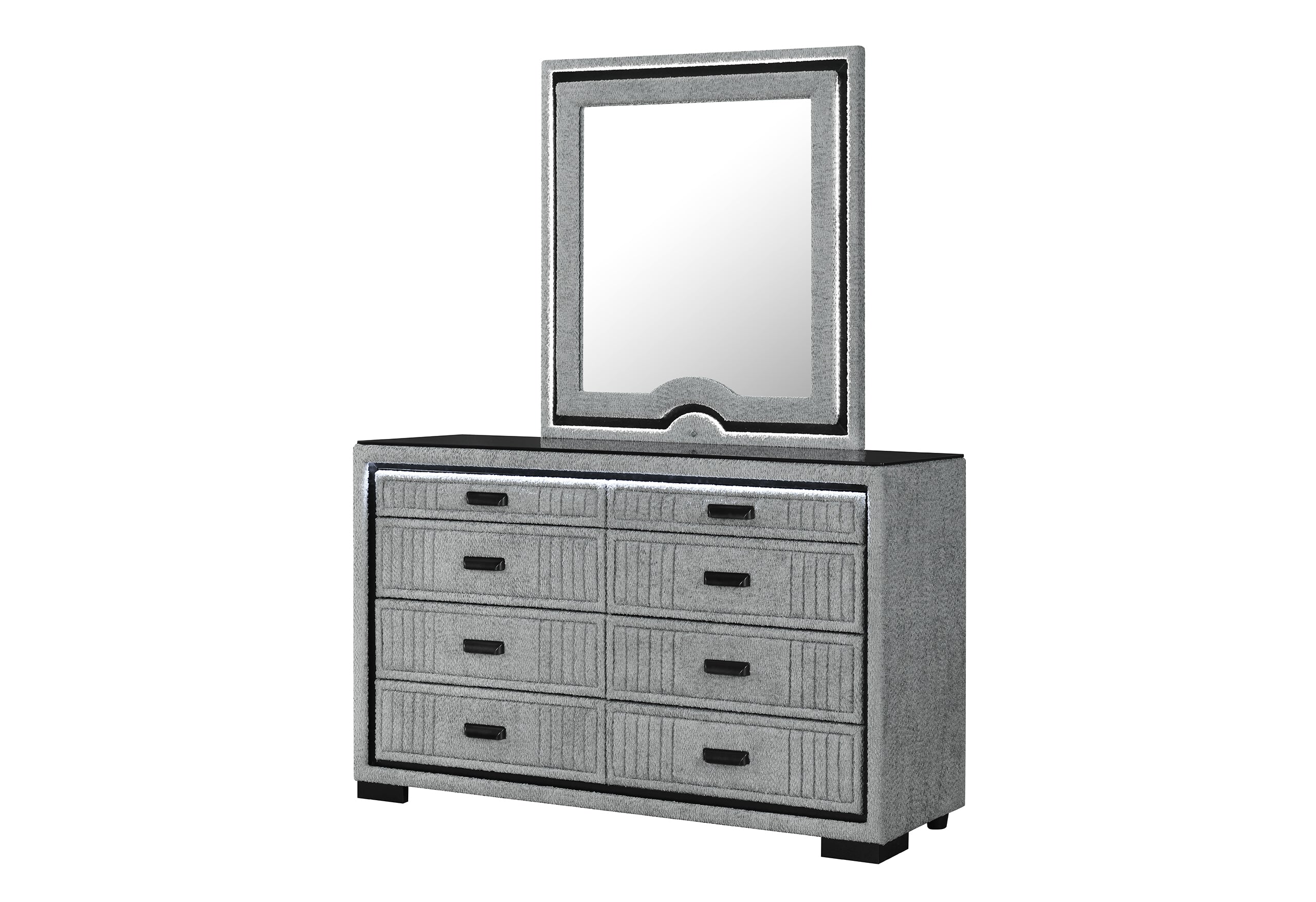 ISABELLA GREY MIRROR WITH LED