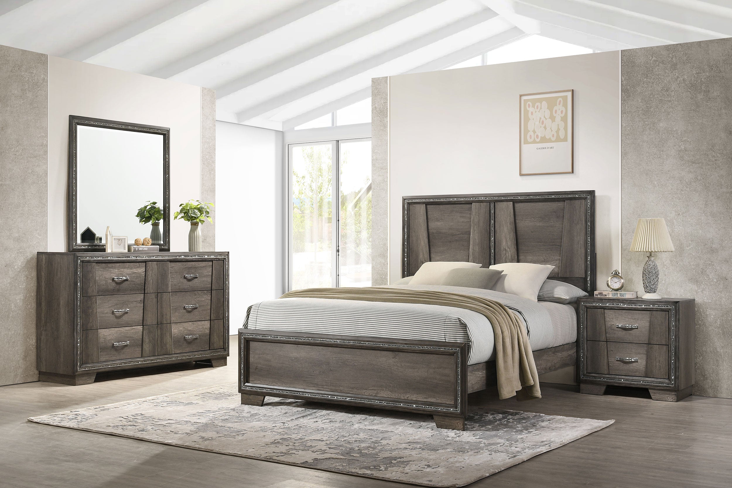 Janine Bedroom Set Grey