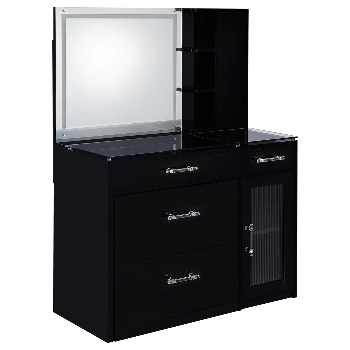 Flora Makeup Vanity Table with LED Mirror and Stool