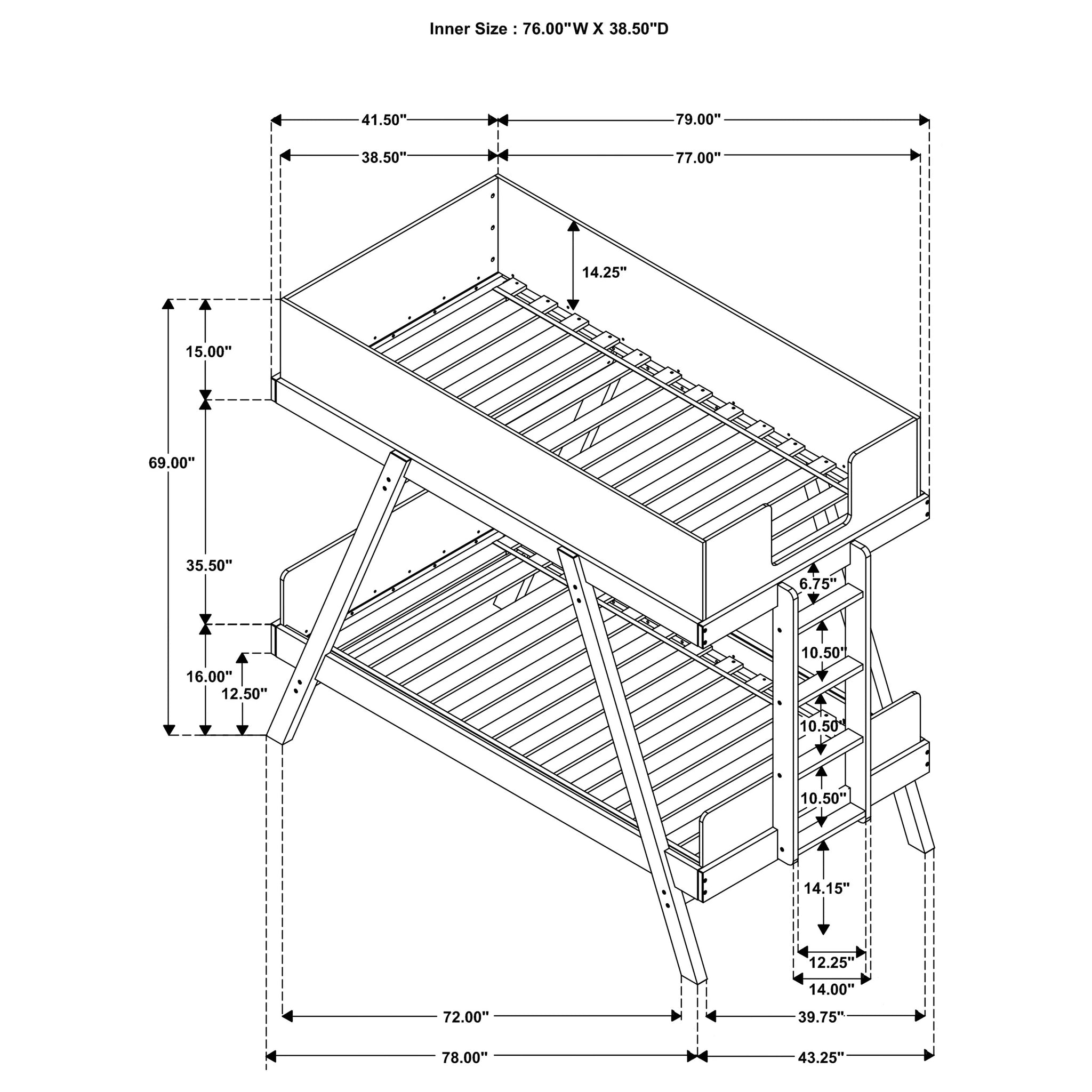 Frankie Bunk Bed with Mattress