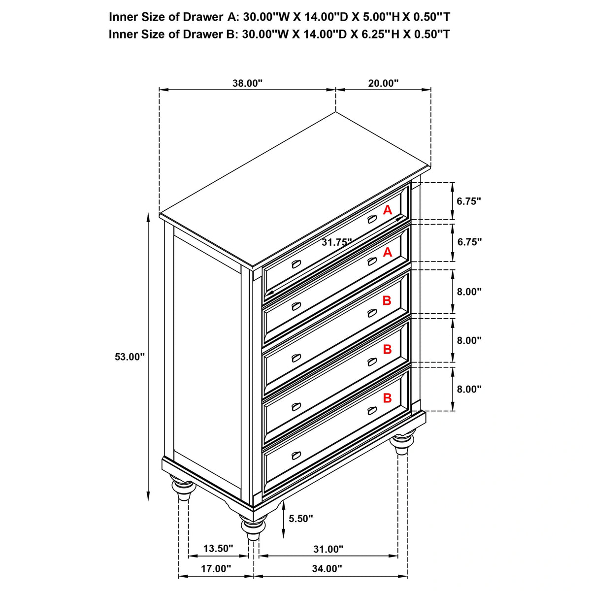 Andover Chest of Drawers