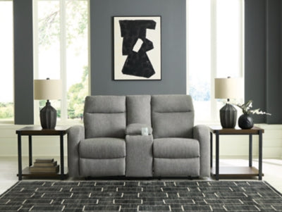 Gauntlet Reclining Loveseat with Console
