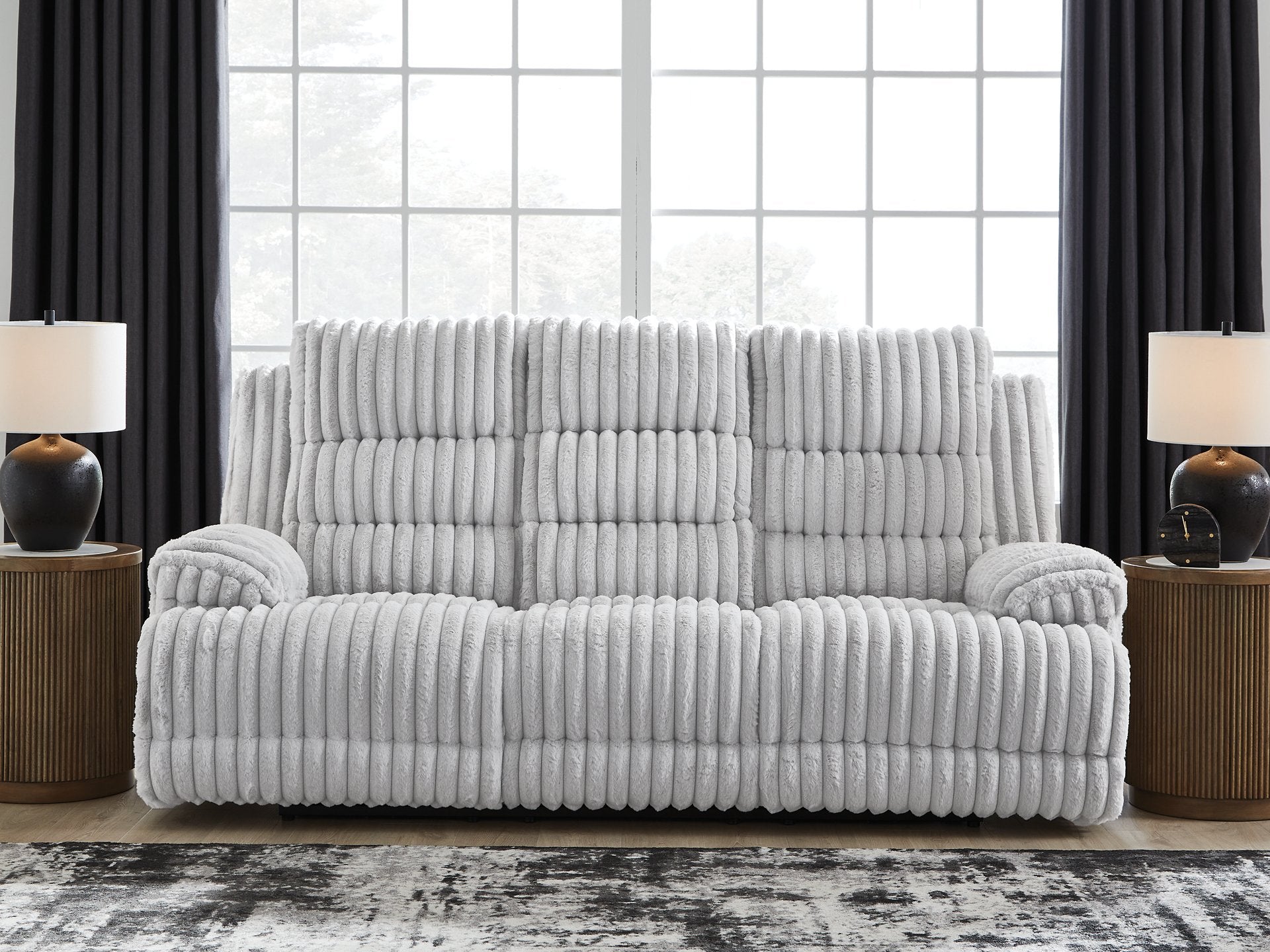 Rhines Falls Power Reclining Sofa with Drop Down Table