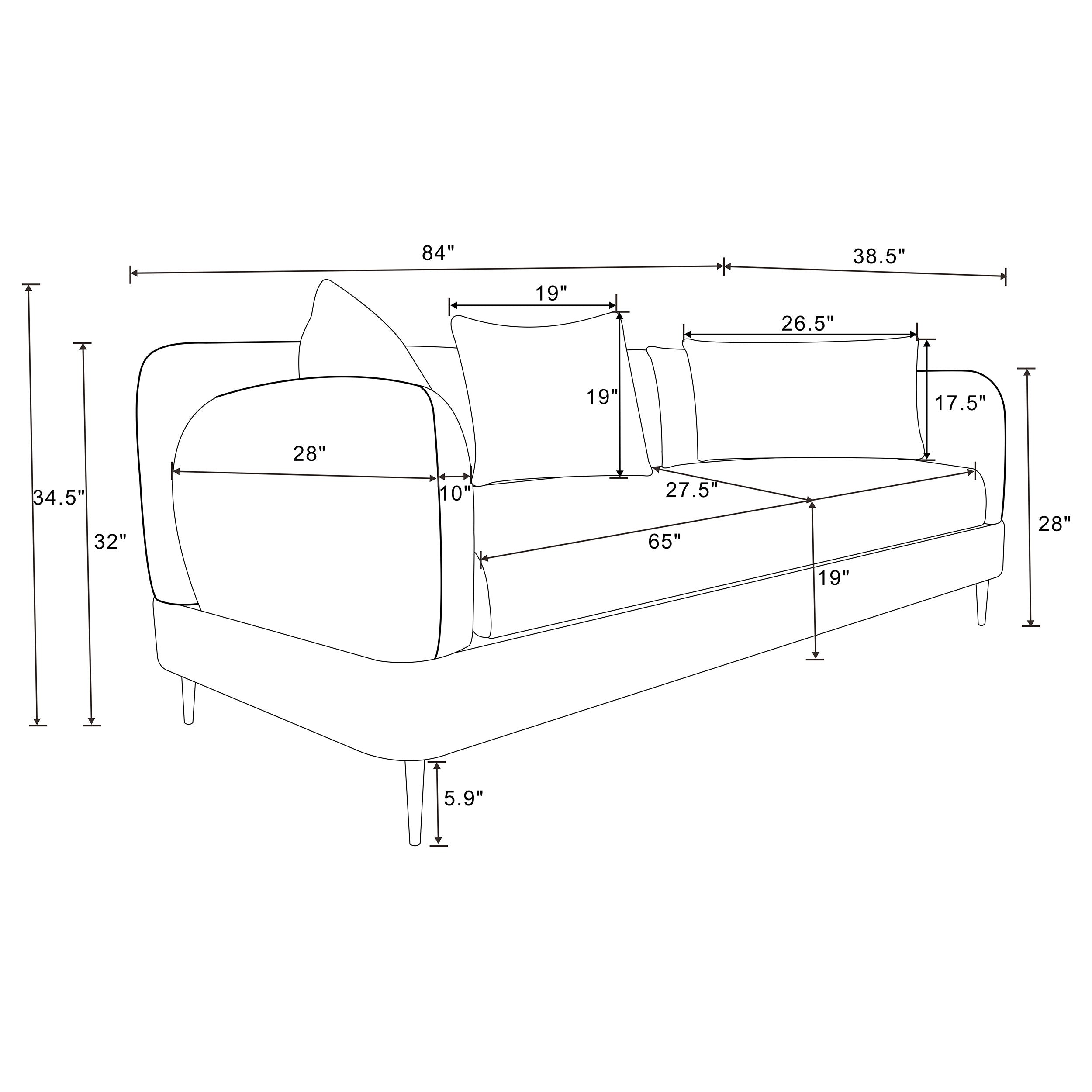 Jade Stationary Sofa