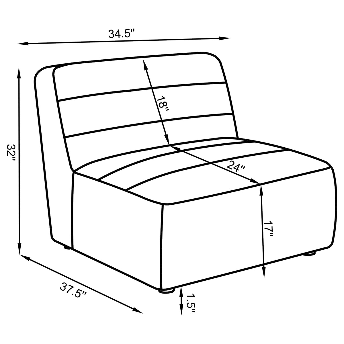 Sunny Armless Chair