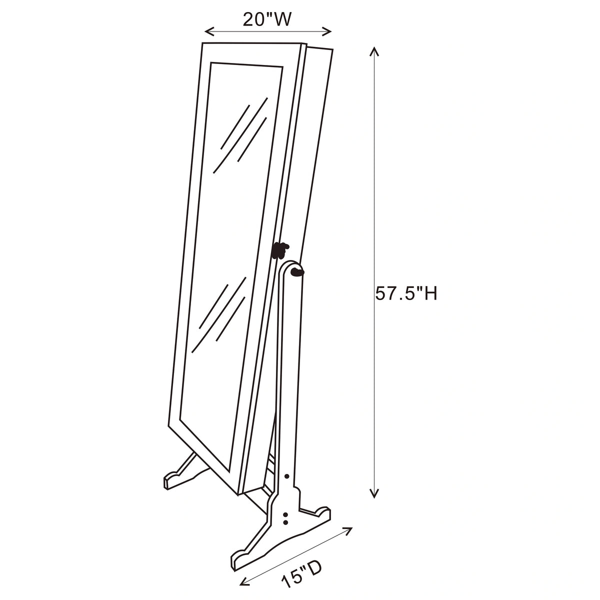 Yvonne Jewelry Cheval Mirror