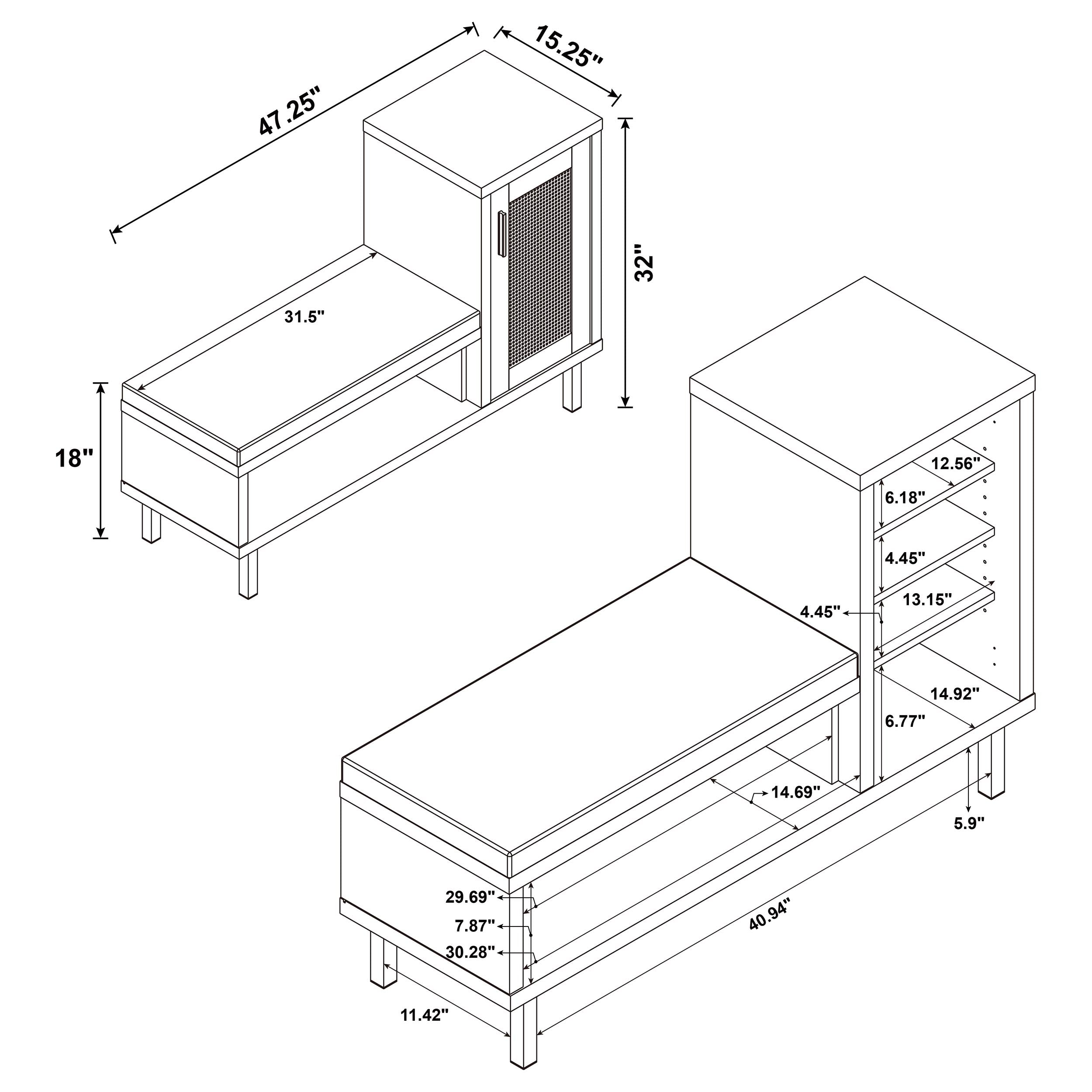 Teller Storage Benches
