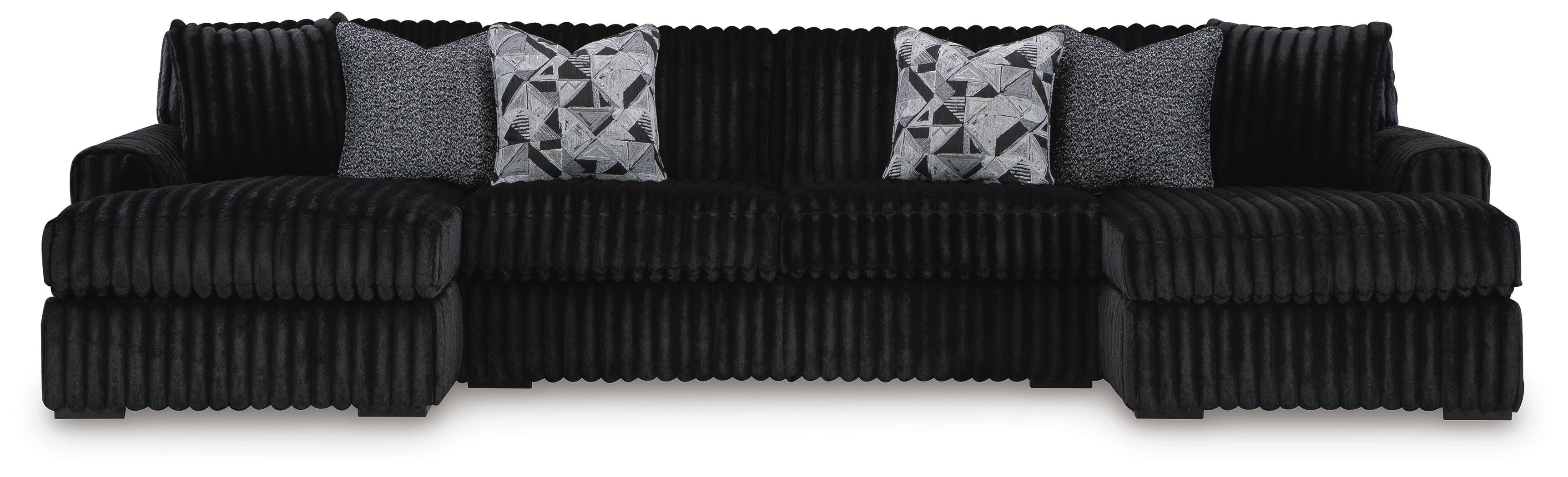 Midnight-Madness Sectional with Chaise