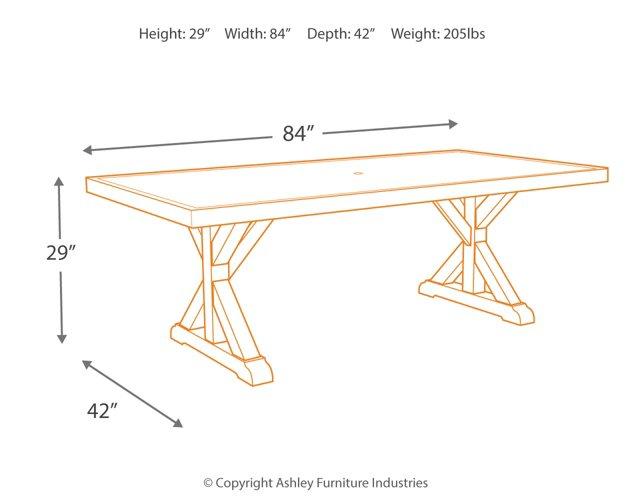 Beachcroft Dining Table with Umbrella Option