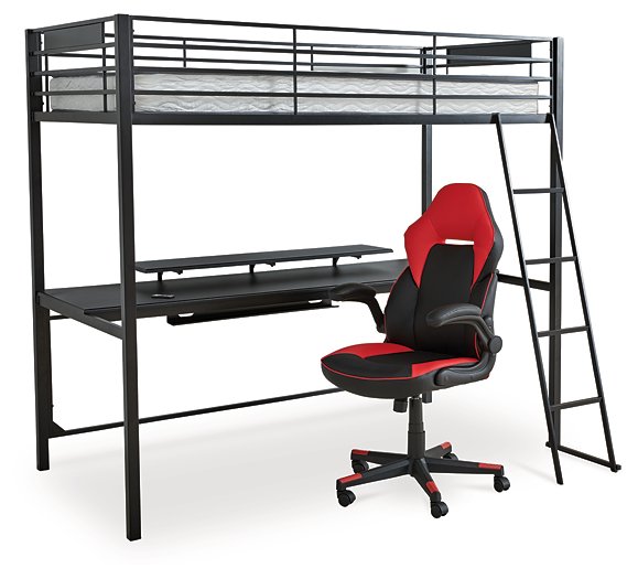 Broshard Loft Bed with Desk