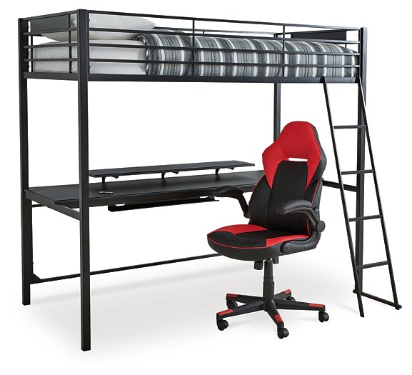 Broshard Loft Bed with Desk
