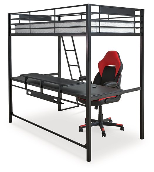 Broshard Loft Bed with Desk
