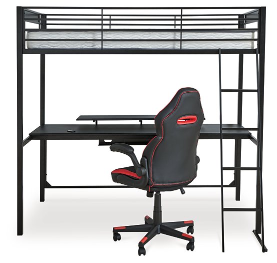 Broshard Loft Bed with Desk