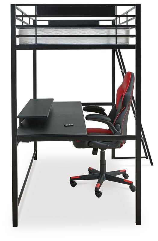 Broshard Loft Bed with Desk