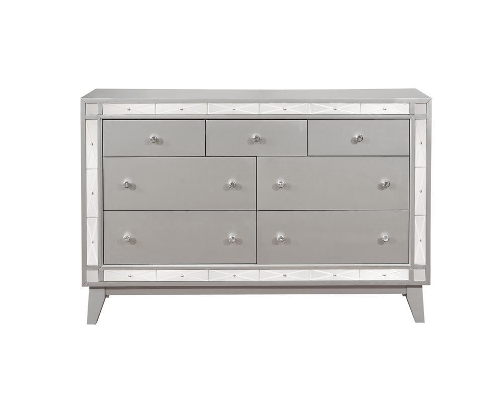 Leighton 7-drawer Dresser Metallic Mercury