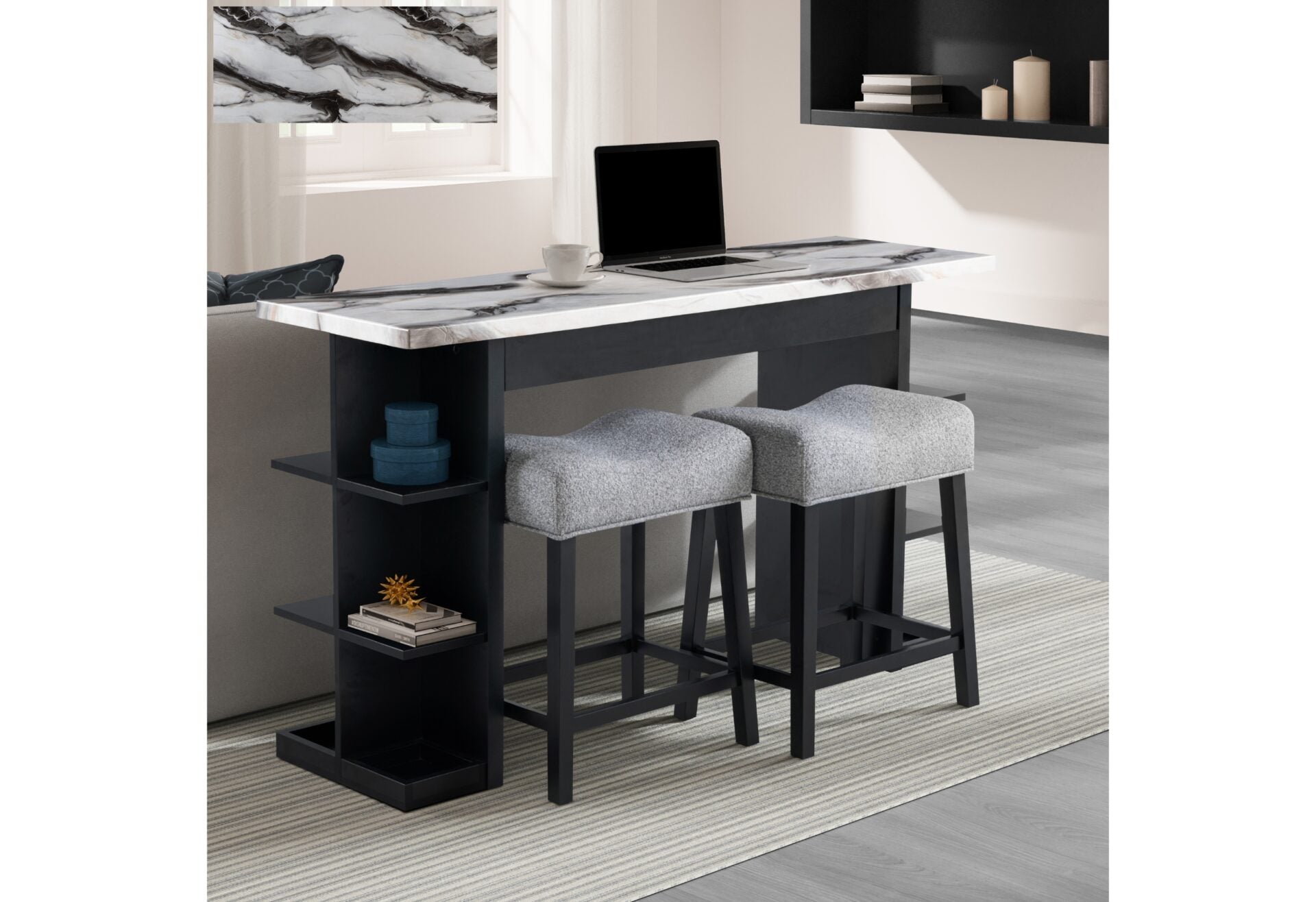 D3232Cst with 2 Stools