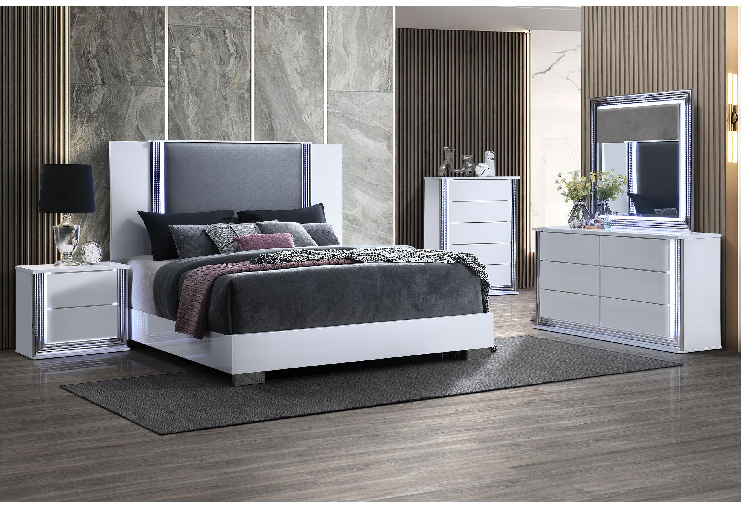 YLIME-SMOOTH WHITE-KBG FULLY SLATTED W/ VANITY SET-N