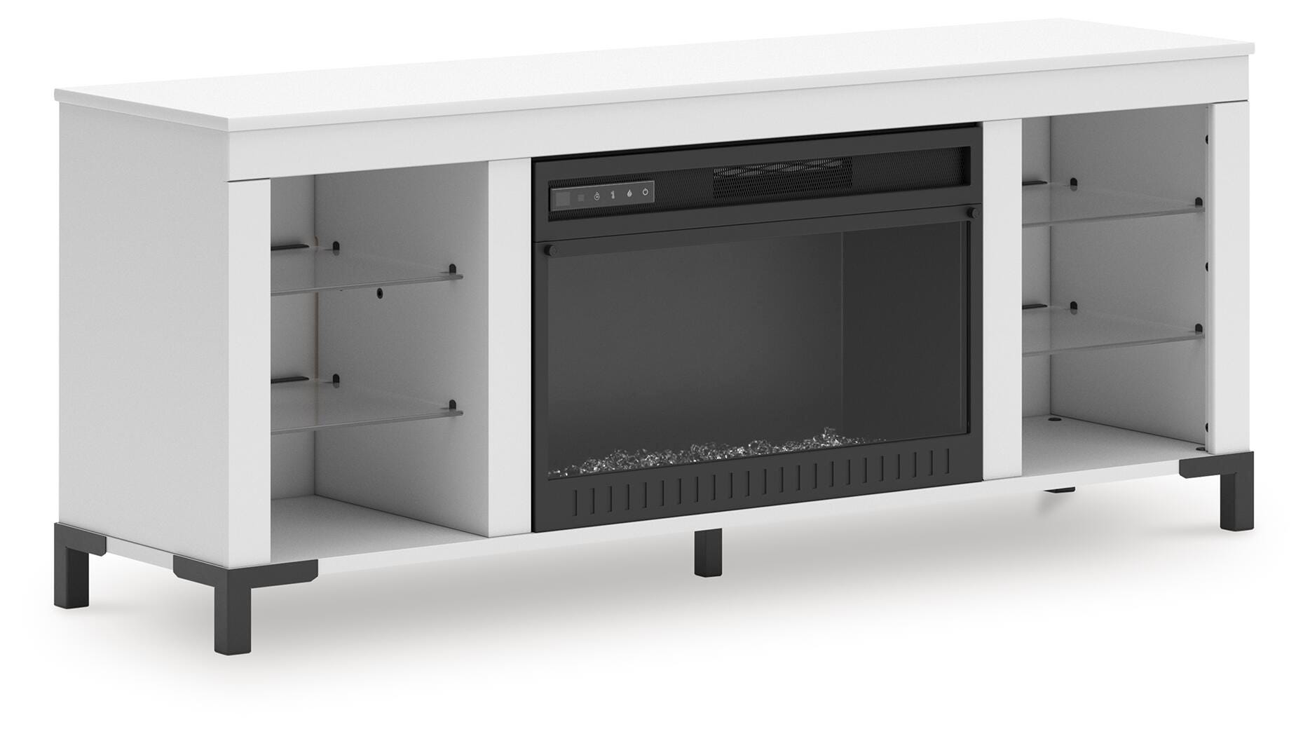 Brollevi 60" TV Stand with Electric Fireplace