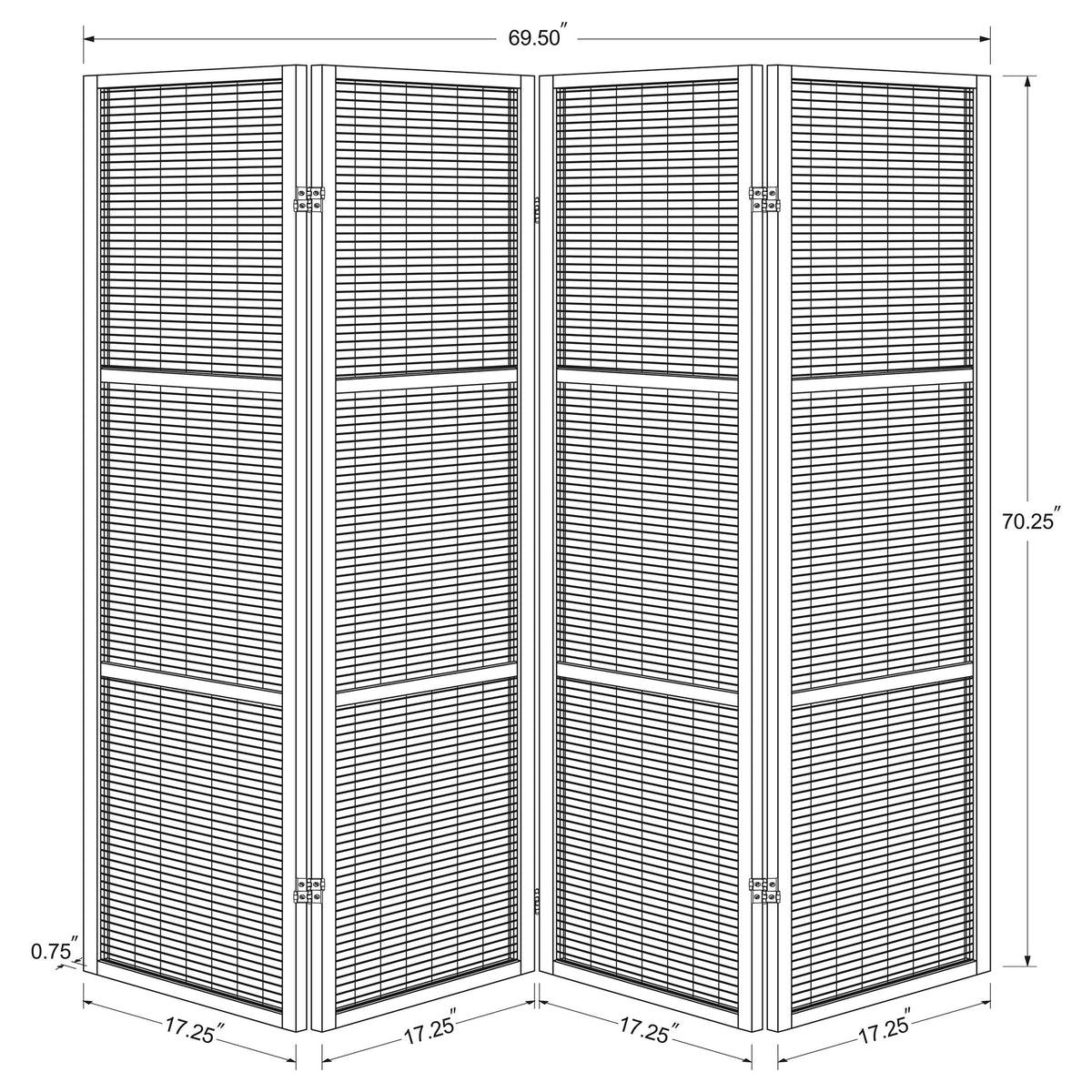 Browning Four-Panel Room Divider