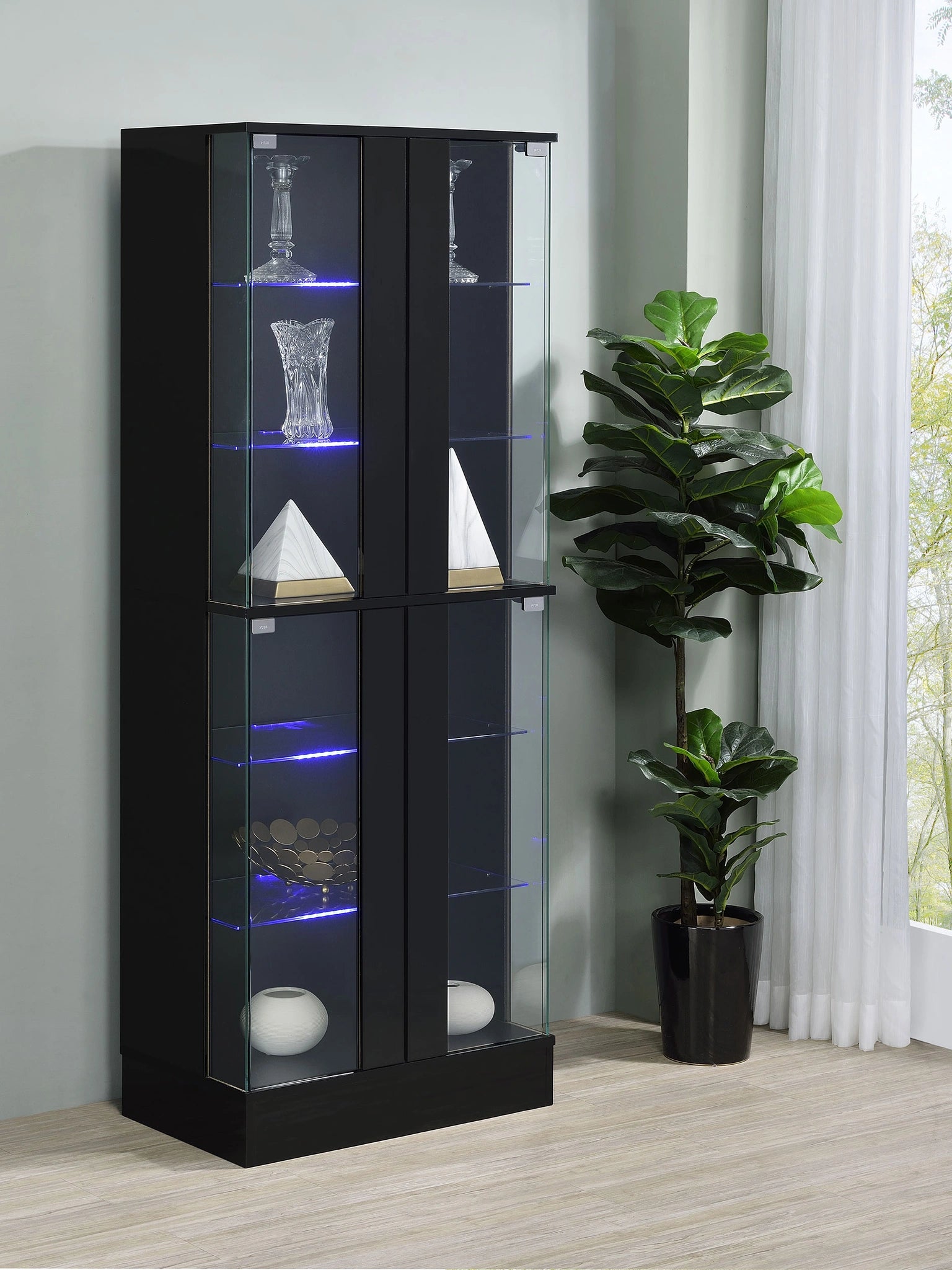 Cabra Curio Cabinet with LED Lighting