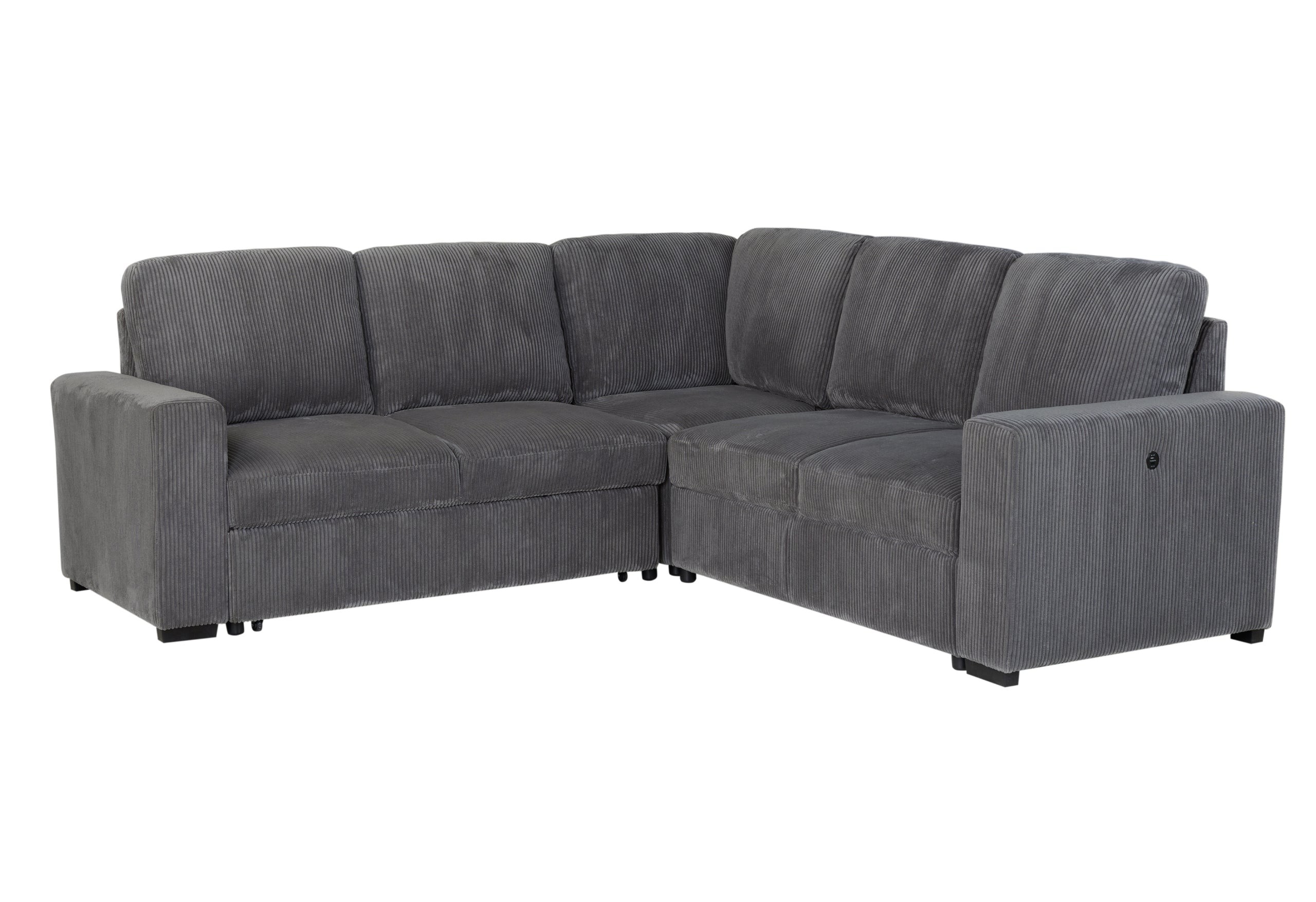 U2660 GREY SOFA BED SECTIONAL W/O CHAISE AND W/O PULLOUT